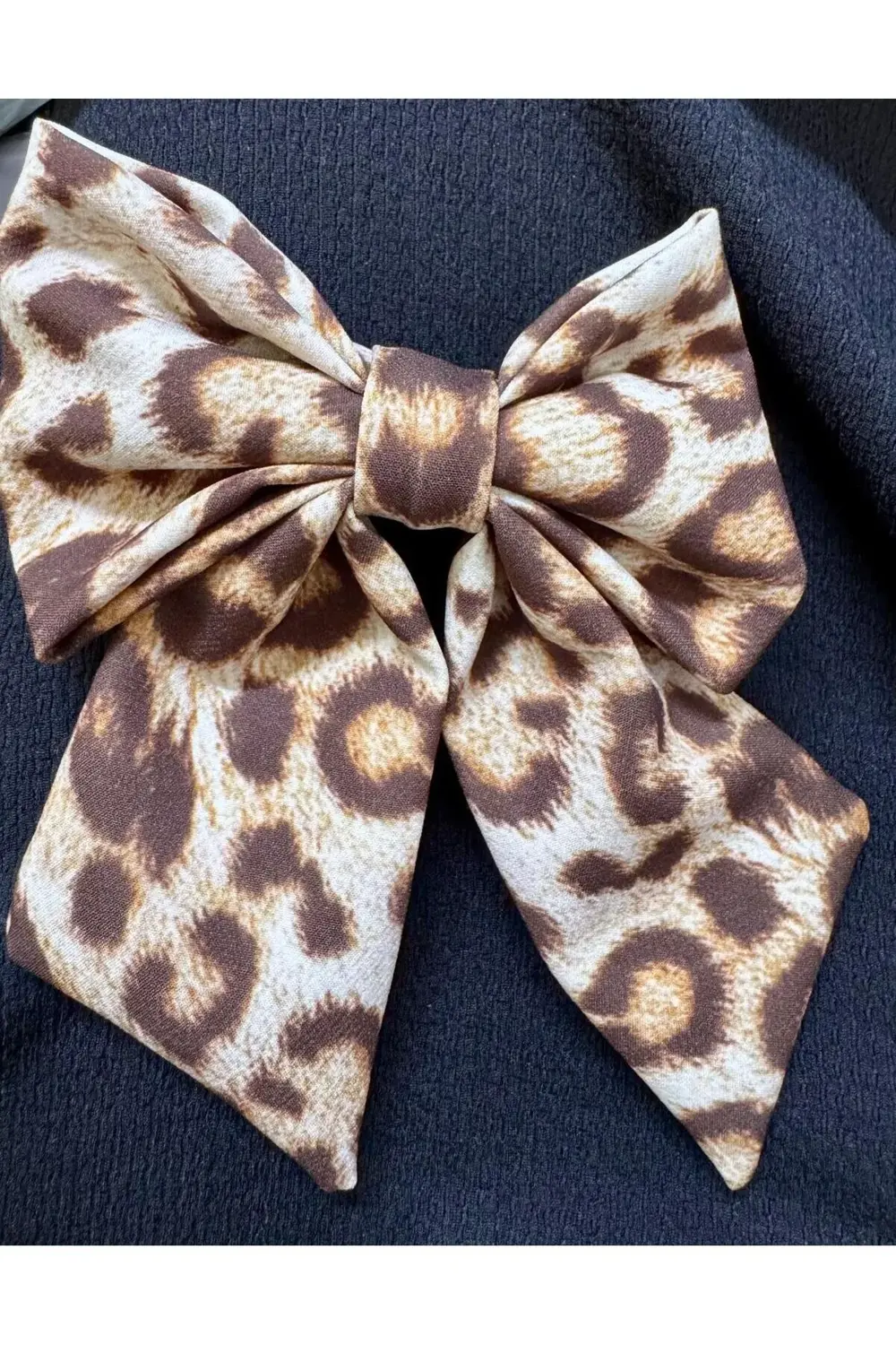 LEOPAR DESENLİ OTOMATİK KLİPSLİ FİYONK TOKA