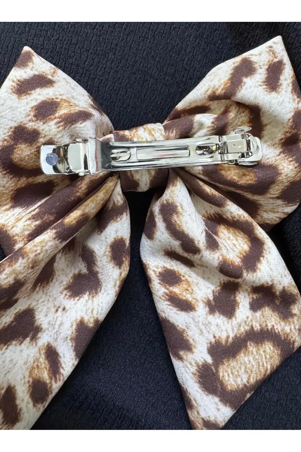 LEOPAR DESENLİ OTOMATİK KLİPSLİ FİYONK TOKA