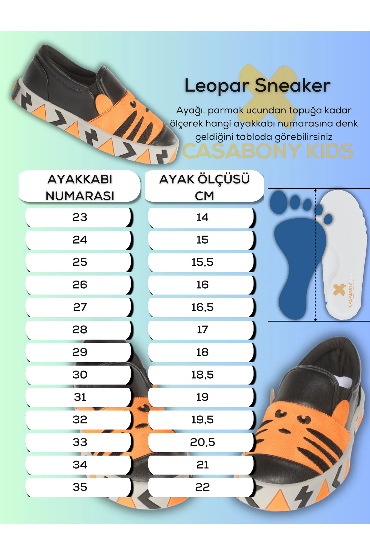 Leopar Erkek Çocuk Ortopedik Spor Ayakkabı