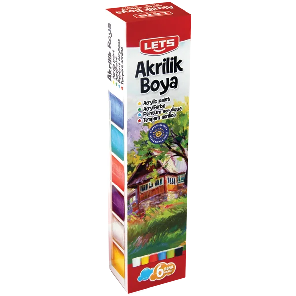 Lets Akrilik Boya 6 LI 25 ML Ana Renkler L-5200