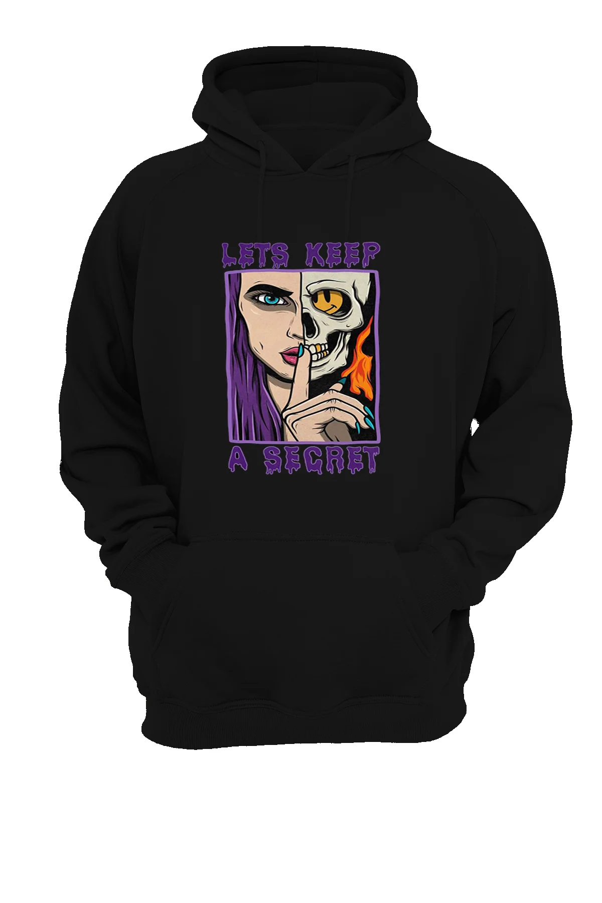 Lets Keep a Secret Baskılı , 3 iplik. Şardonlu, İçi Polar, Kalın, (600 gr.) Sweatshirt
