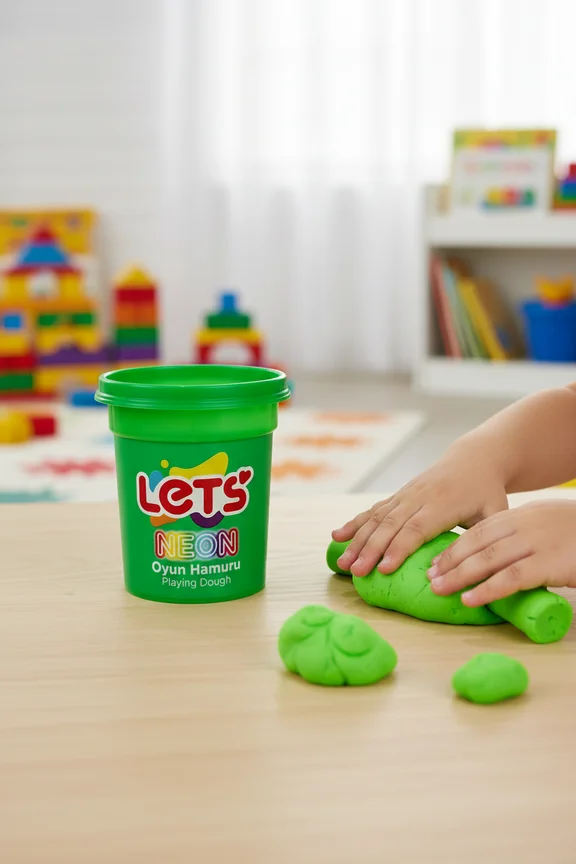 Lets Oyun Hamuru Tek Renk Neon Yeşil 110 G Y L01009