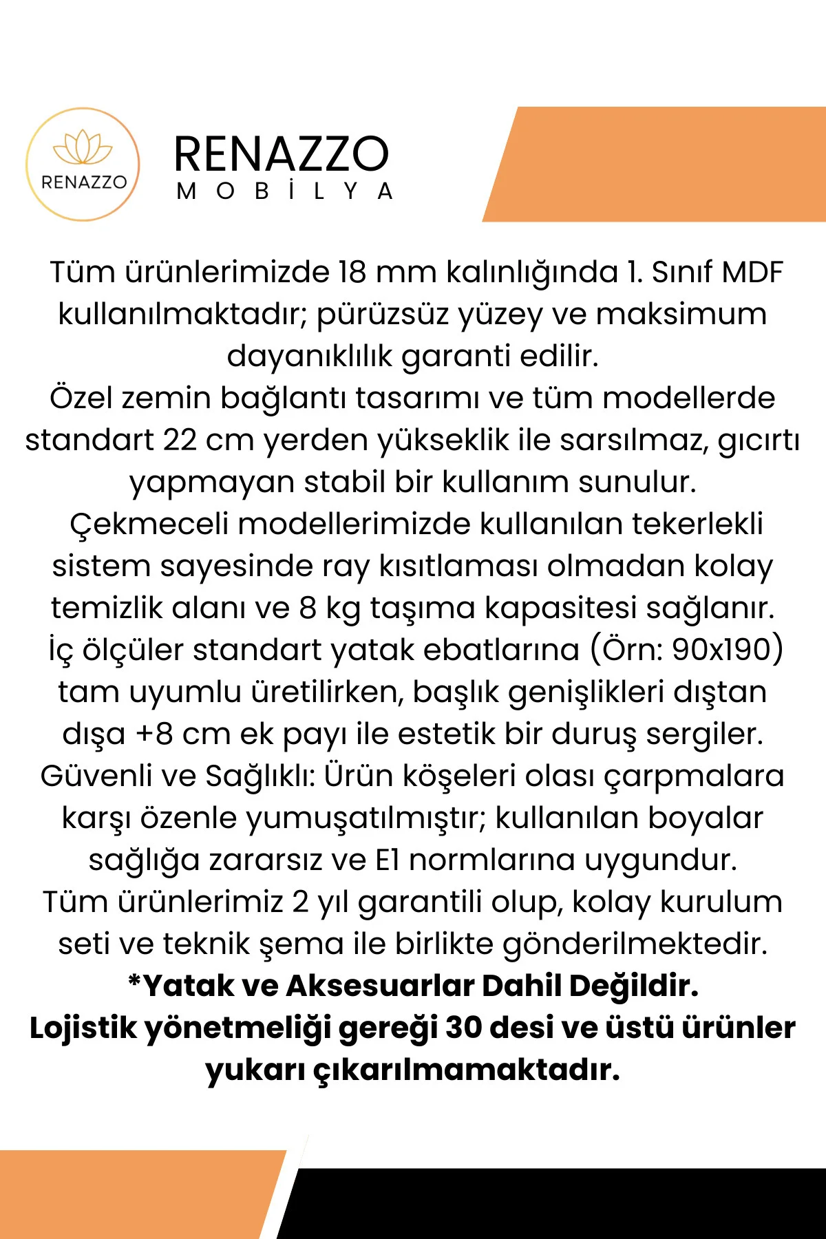Letto Çift Kişilik 18 mm MDF Modern Karyola ve İkili Komodin Seti Letto Çift Kişilik 18 mm MDF Modern Karyola ve İkili Komodin Seti Fiyatı, Yorumları ve Özellikleri