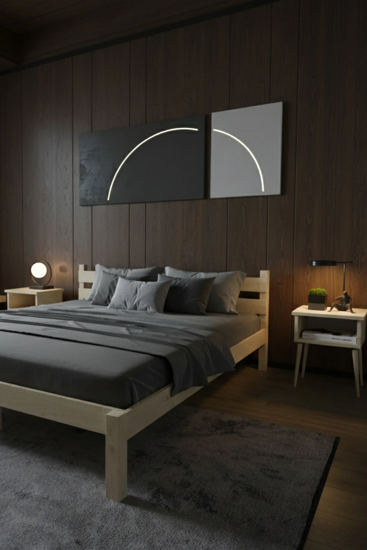 Letto Masif Çam Karyola ve İki Adet Komodin Seti- Masif Ahşap Modern Takım Fiyatı, Yorumları ve Özellikleri