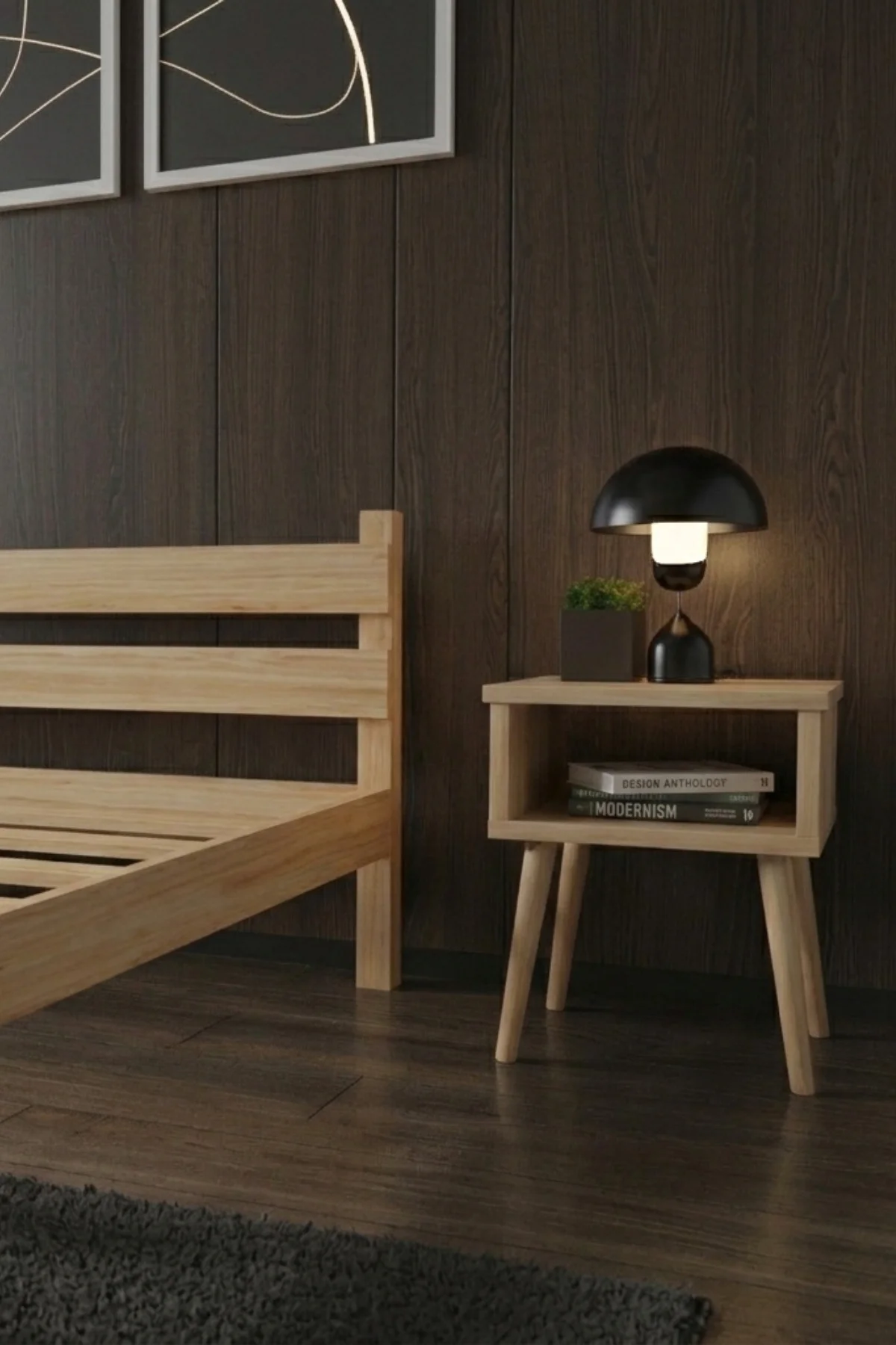 Letto Masif Çam Karyola ve İki Adet Komodin Seti- Masif Ahşap Modern Takım Fiyatı, Yorumları ve Özellikleri