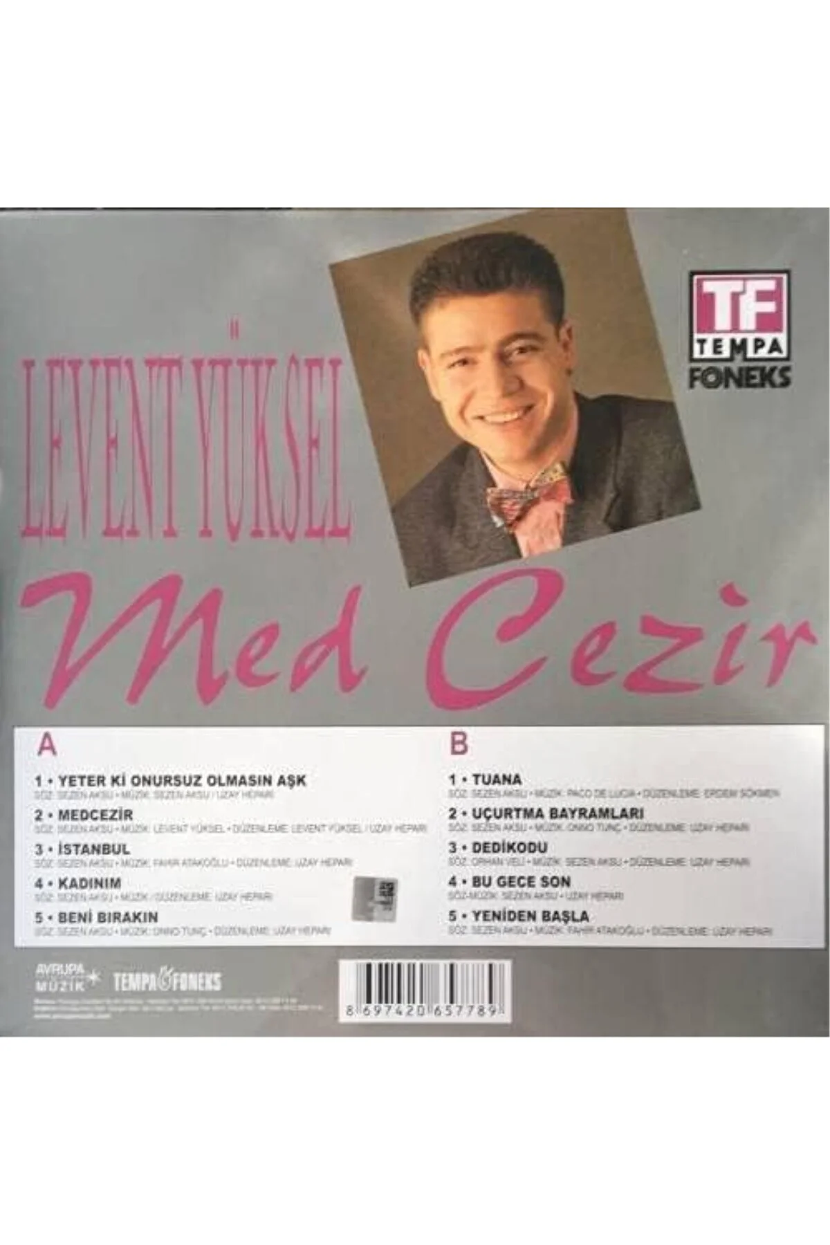 LEVENT YÜKSEL - MED CEZİR - LP 33 Devir Plak
