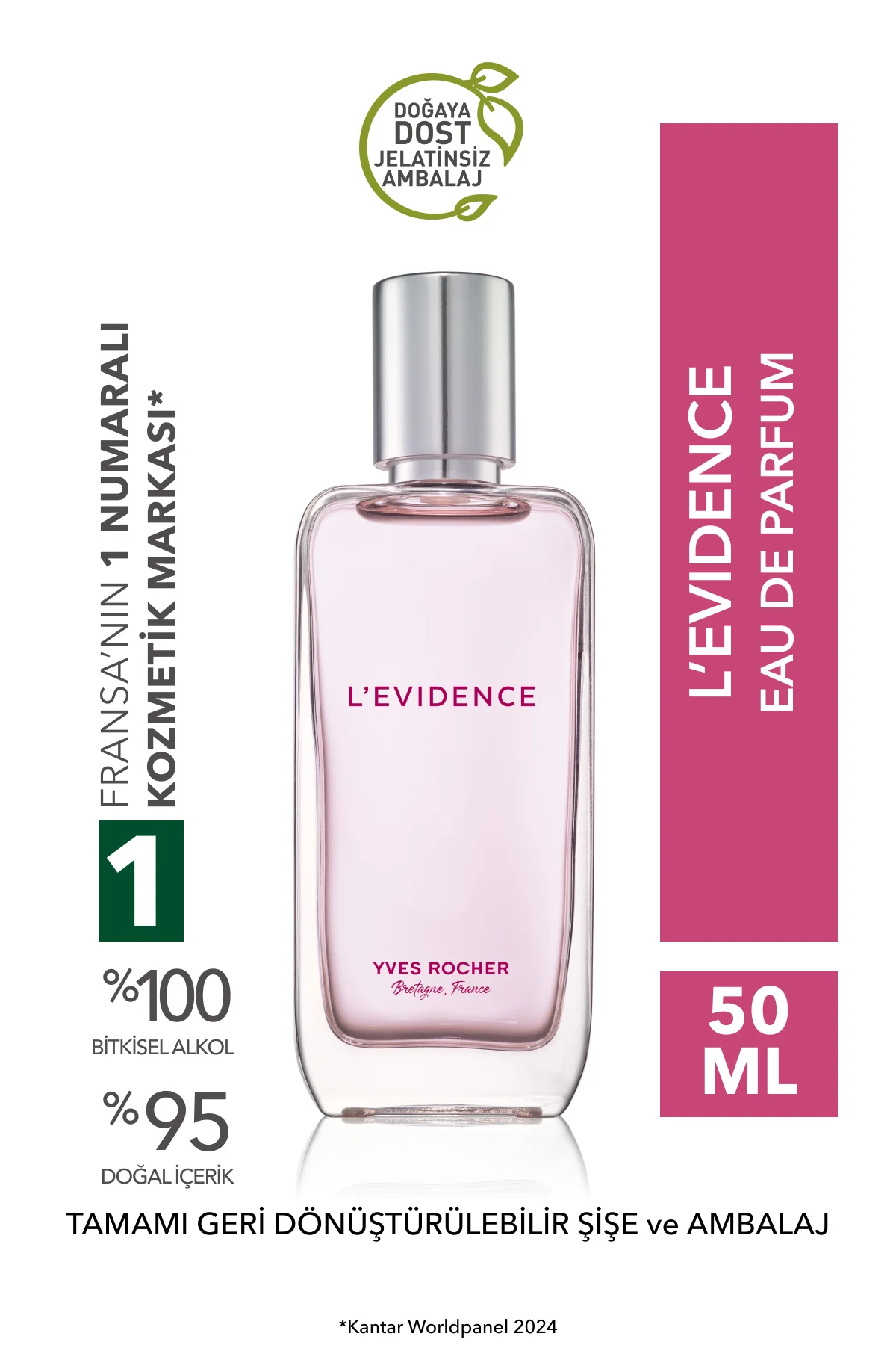 L'evidence EDP- Comme Une Evidence- Kadın Parfüm-Vegan-50ml