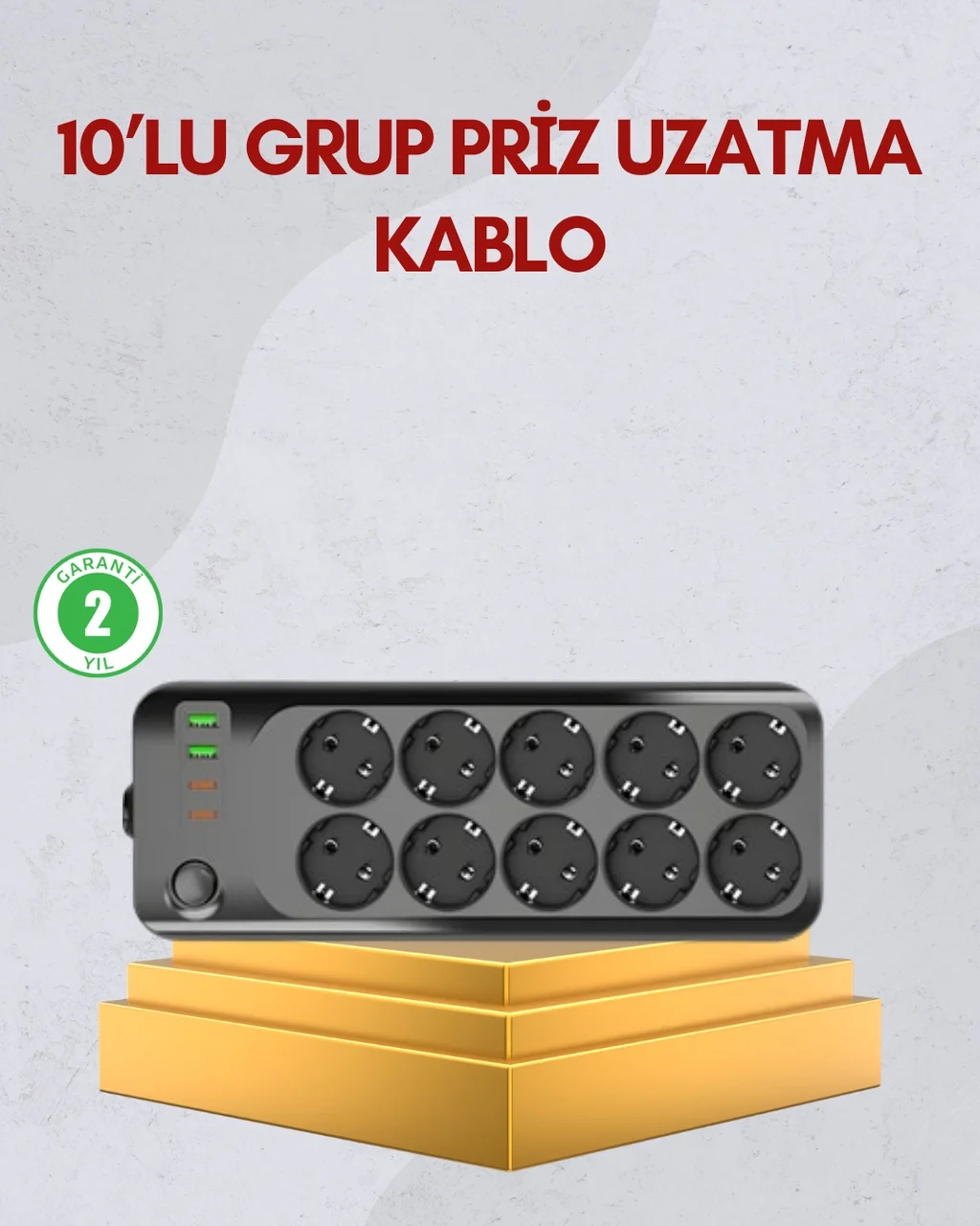 Lexroo 10 Prizli Uzatma Kablosu Termal Koruma Usb Type-c Hızlı Şarj 2500w Lexroo 10 Prizli Uzatma Kablosu Termal Koruma Usb Type-c Hızlı Şarj 2500w