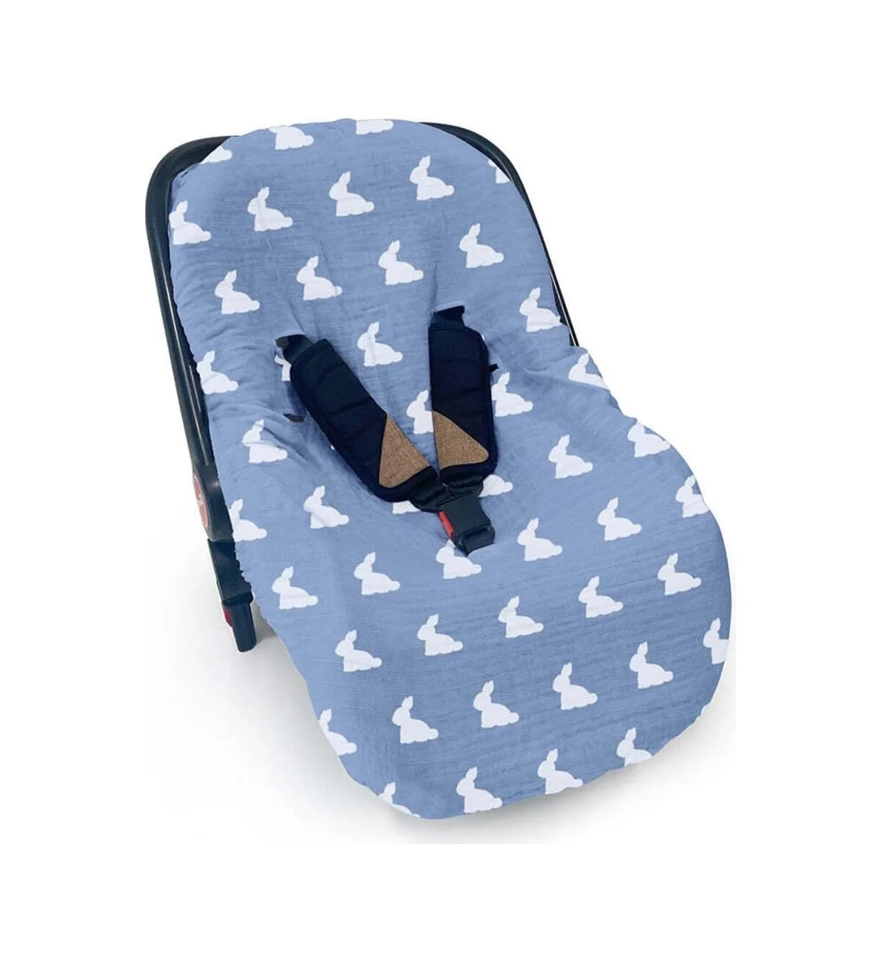 Lexroo %100 Pamuk Müslin Ana Kucağı Kılıfı - Mono Lapin Royal Blue Pstklf-ryb-000std Lexroo %100 Pamuk Müslin Ana Kucağı Kılıfı - Mono Lapin Royal Blue Pstklf-ryb-000std