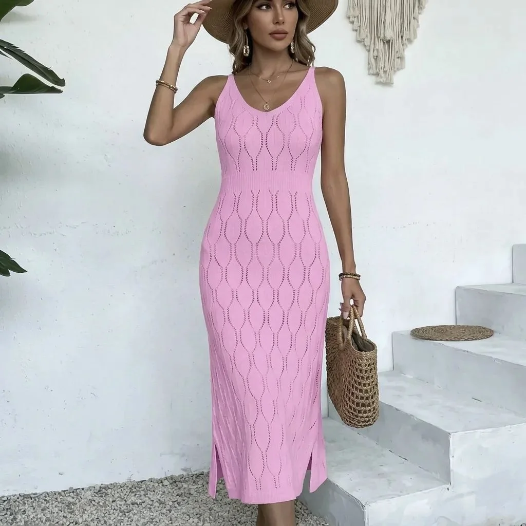 Lexroo %100 Pamuk Yaprak Desen Belden Lastikli Uzun Triko Plaj Elbisesi Pembe Lexroo %100 Pamuk Yaprak Desen Belden Lastikli Uzun Triko Plaj Elbisesi Pembe