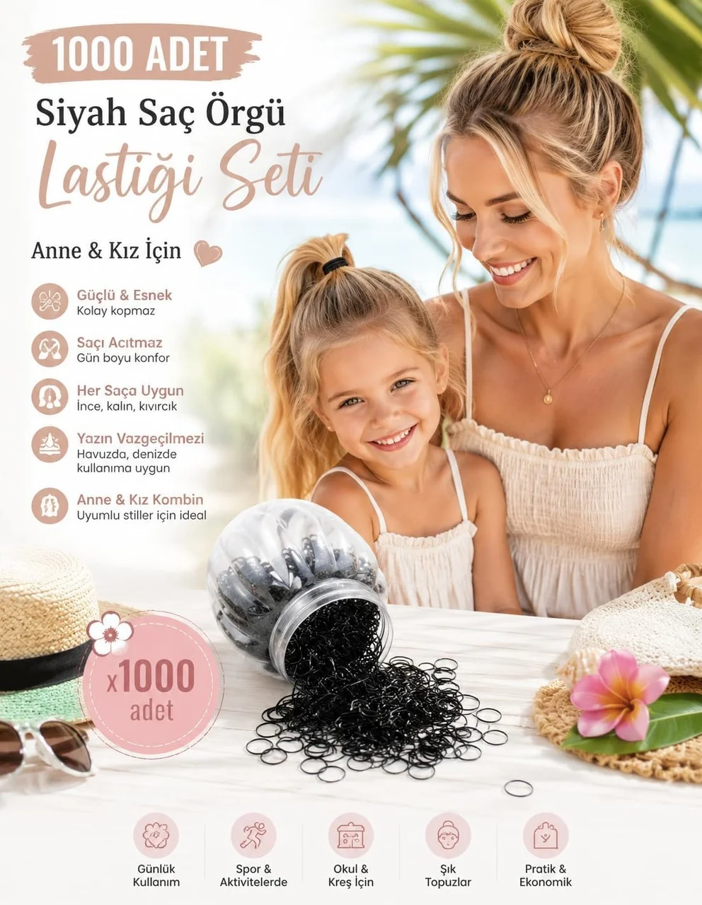 Lexroo 1000 Adet Siyah Saç Örgü Lastiğitoka Seti Lastik Toka Seti, Lastik Toka Seti, Toka Organizer Lexroo 1000 Adet Siyah Saç Örgü Lastiğitoka Seti Lastik Toka Seti, Lastik Toka Seti, Toka Organizer