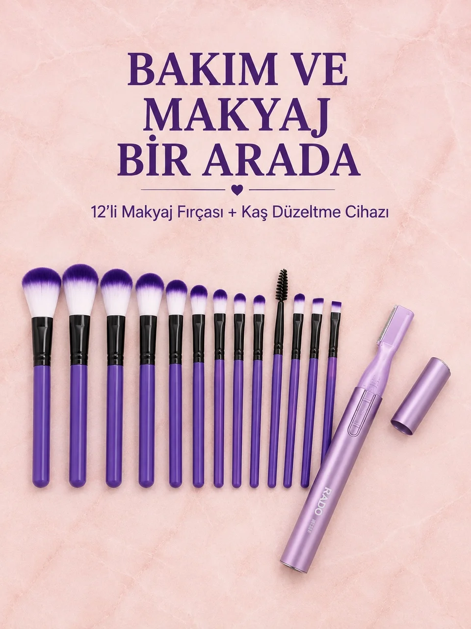 Lexroo 12 Li Mor Makyaj Fırça Seti Ve Kaş Düzeltme Cihazı Kadın Makyaj Ve Kişisel Bakım Seti Lexroo 12 Li Mor Makyaj Fırça Seti Ve Kaş Düzeltme Cihazı Kadın Makyaj Ve Kişisel Bakım Seti