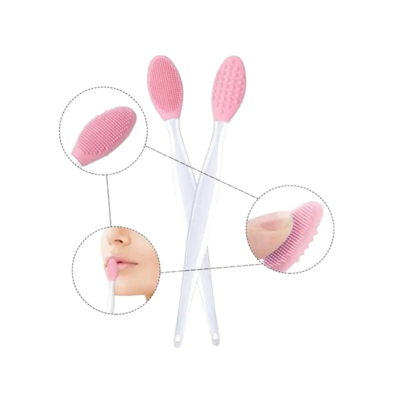 Lexroo 2 Adet Dudak Fırçası Peeling Etkili Gözenek Siyah Nokta Temizleyici Akne Giderici Çift Yönl Lexroo 2 Adet Dudak Fırçası Peeling Etkili Gözenek Siyah Nokta Temizleyici Akne Giderici Çift Yönl