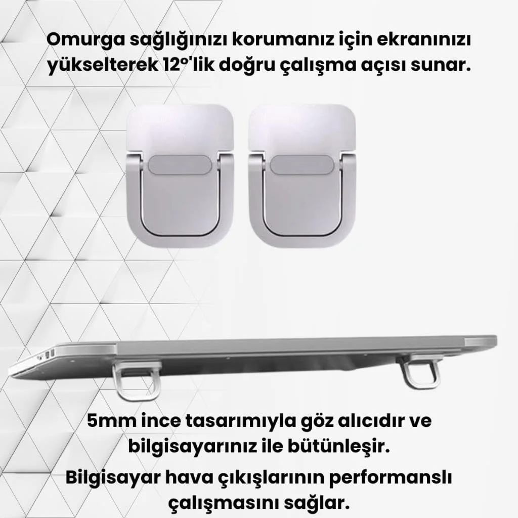 Lexroo 2 Adet Yapışkanlı Katlanılabilir Laptop Standı Portatif Macbook Uyumlu Bilgisayar Laptop Stand Lexroo 2 Adet Yapışkanlı Katlanılabilir Laptop Standı Portatif Macbook Uyumlu Bilgisayar Laptop Stand