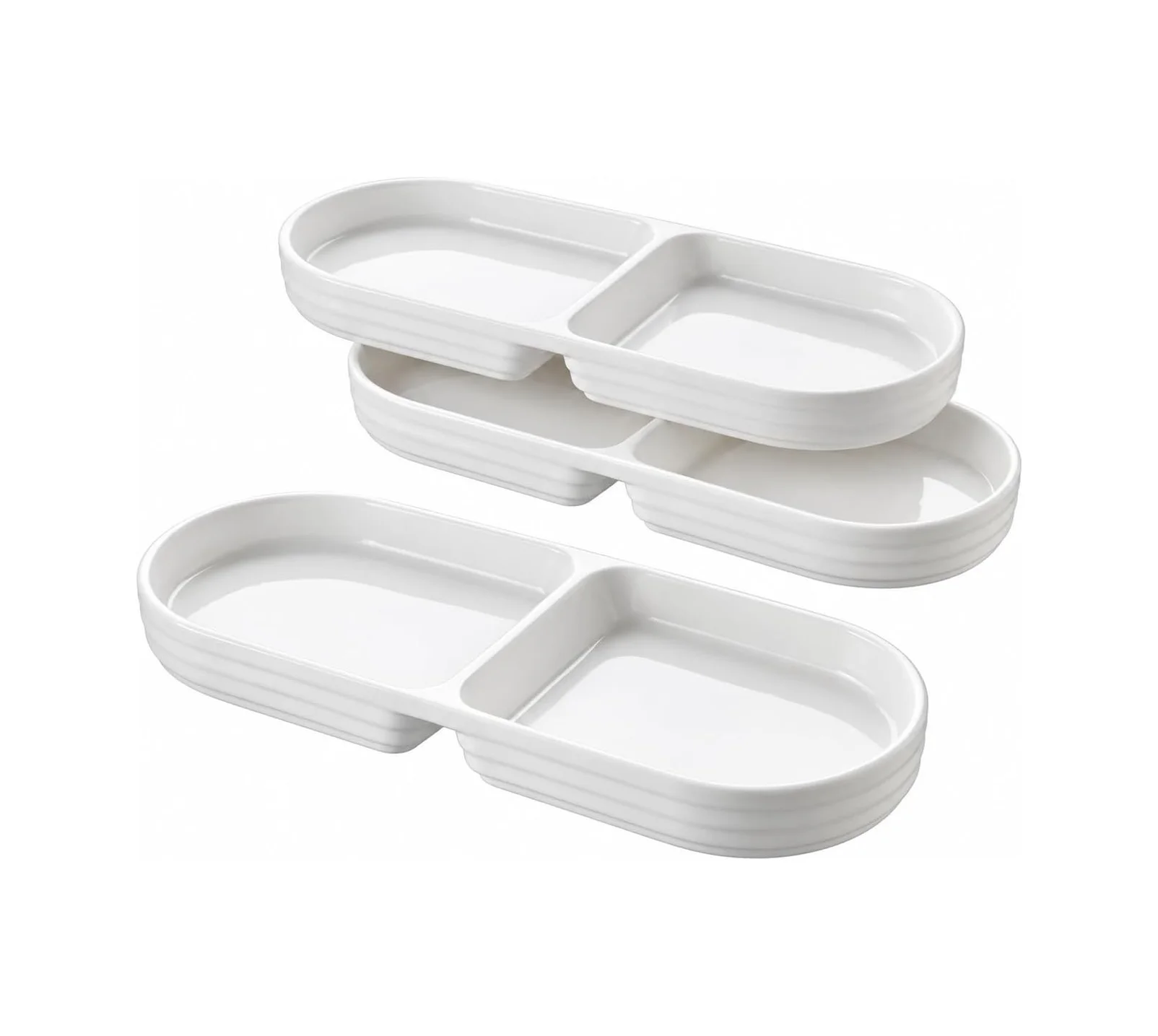 Lexroo 2 Bölmeli Porselen Çerezlik 3 Lü Set, 25,2 10 2,3 Cm Çok Renkli Lexroo 2 Bölmeli Porselen Çerezlik 3 Lü Set, 25,2 10 2,3 Cm Çok Renkli