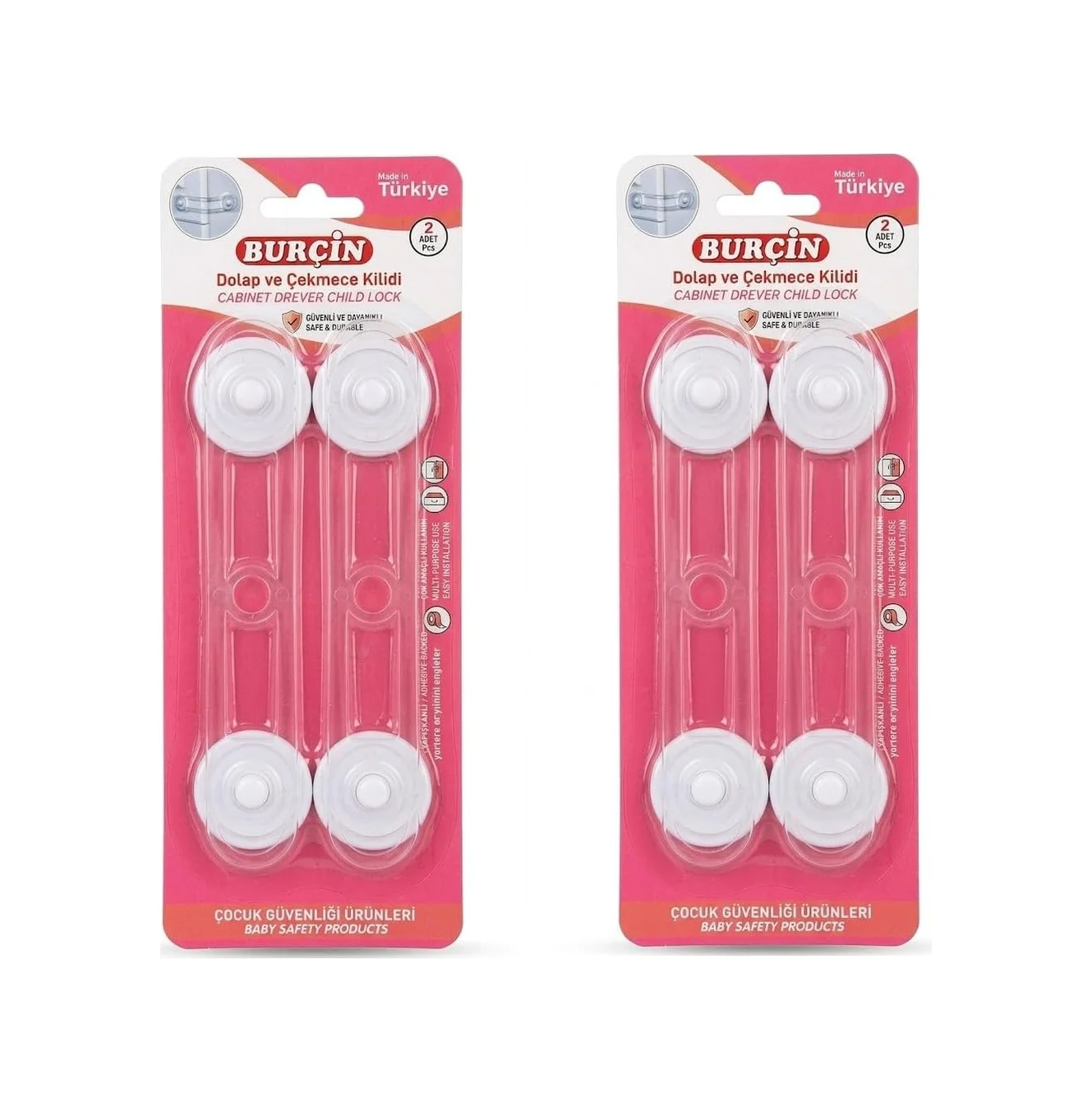 Lexroo 2 Paket Çocuk Güvenlik Kilidi - 17 Cm Uzun Çok Amaçlı Bebek Çekmece Ve Dolap Kilidi Çok Renkli Lexroo 2 Paket Çocuk Güvenlik Kilidi - 17 Cm Uzun Çok Amaçlı Bebek Çekmece Ve Dolap Kilidi Çok Renkli