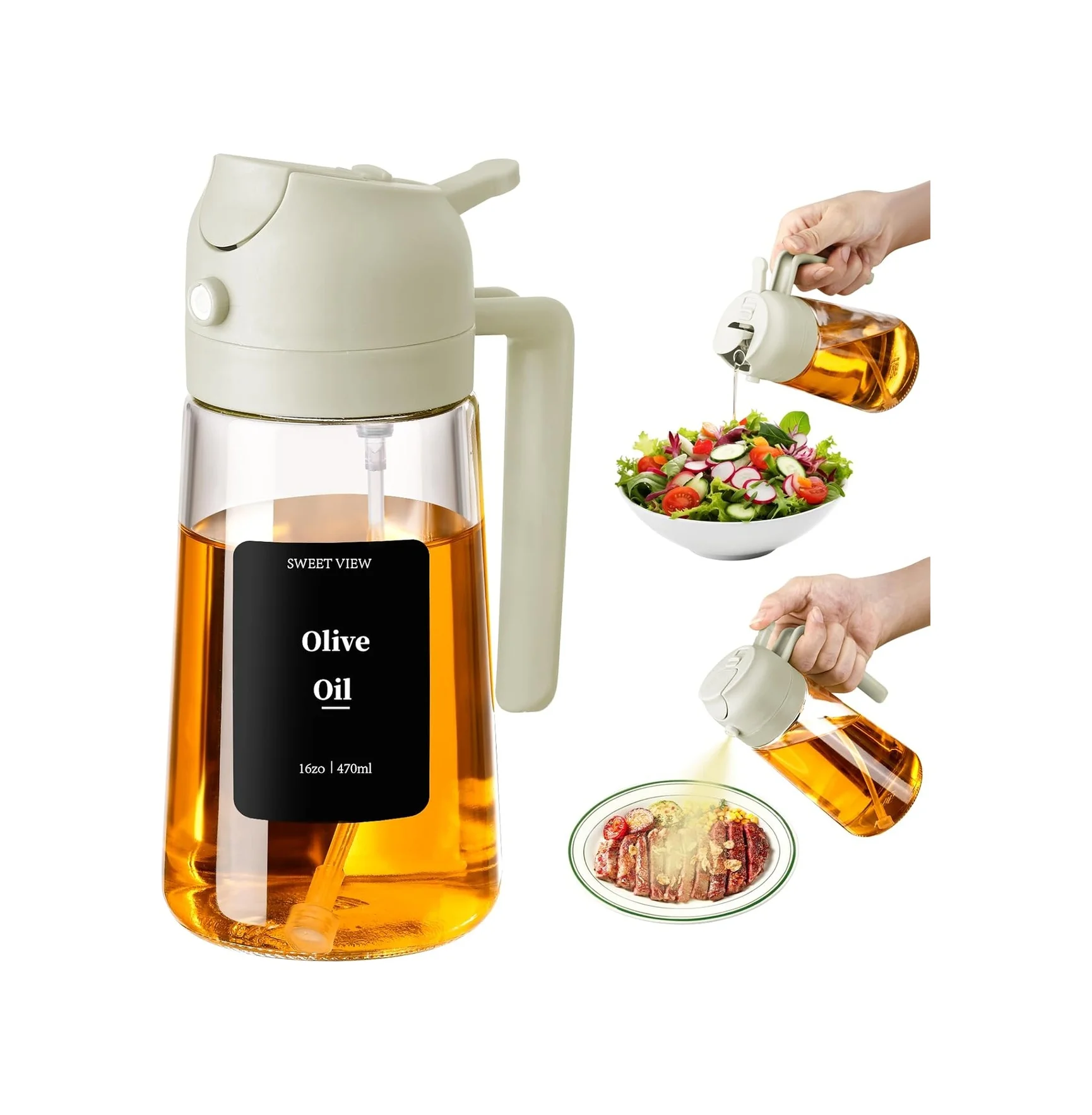 Lexroo 2'si 1 Arada Yağ Ve Yağ Püskürtücü, 470 Ml Hava Fritöz Yağ Diğer Lexroo 2'si 1 Arada Yağ Ve Yağ Püskürtücü, 470 Ml Hava Fritöz Yağ Diğer