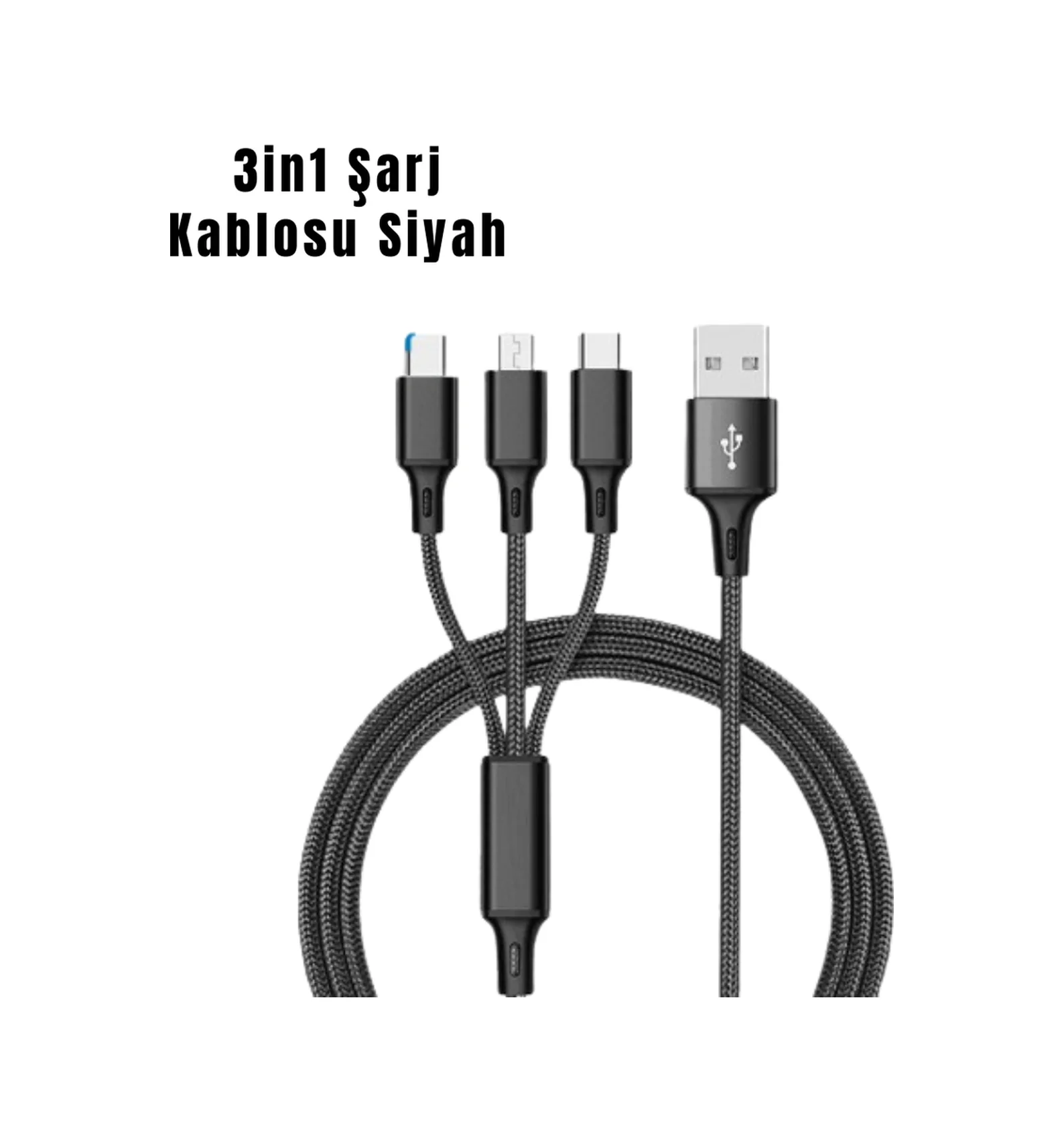 Lexroo 3 Ü 1 Arada Hızlı Şarj Kablosu Standart Lexroo 3 Ü 1 Arada Hızlı Şarj Kablosu Standart