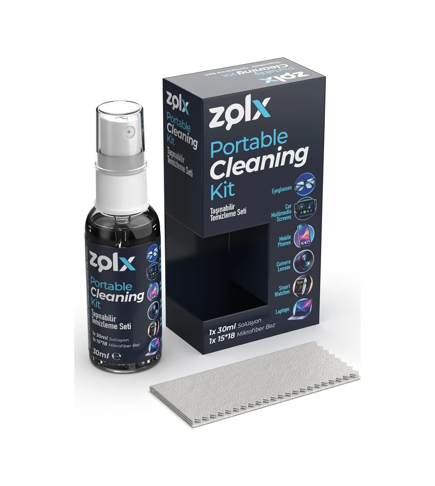 Lexroo 30ml Taşınabilir Temizleme Kiti Gözlük Telefon Tablet Akıllı Saat Küçük Ekran Temizliği 15 Lexroo 30ml Taşınabilir Temizleme Kiti Gözlük Telefon Tablet Akıllı Saat Küçük Ekran Temizliği 15