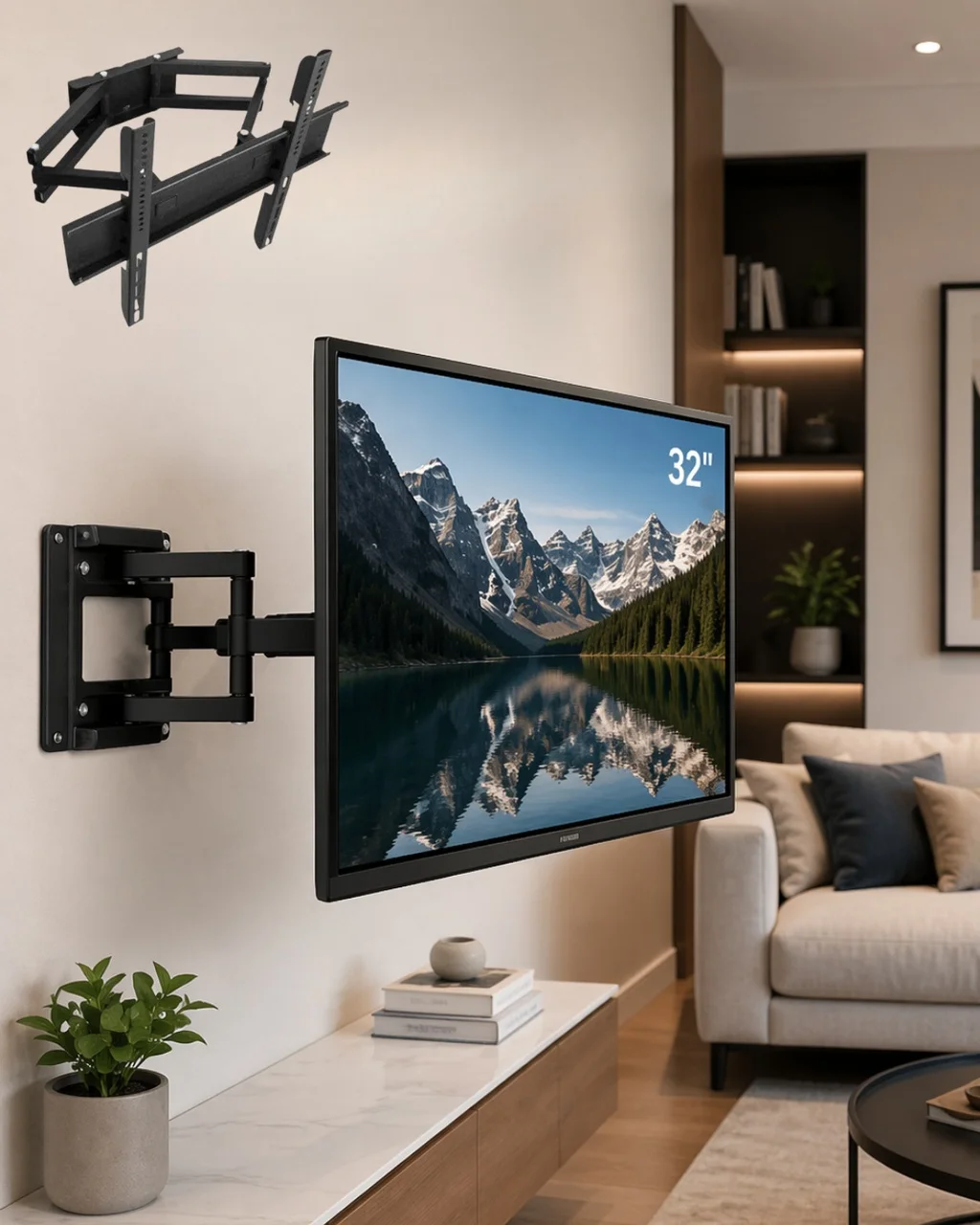 Lexroo 32 55 İnç Hareketli Tv Askı Aparatı Duvar Tipi Döner Eğimli Televizyon Askısı Lexroo 32 55 İnç Hareketli Tv Askı Aparatı Duvar Tipi Döner Eğimli Televizyon Askısı