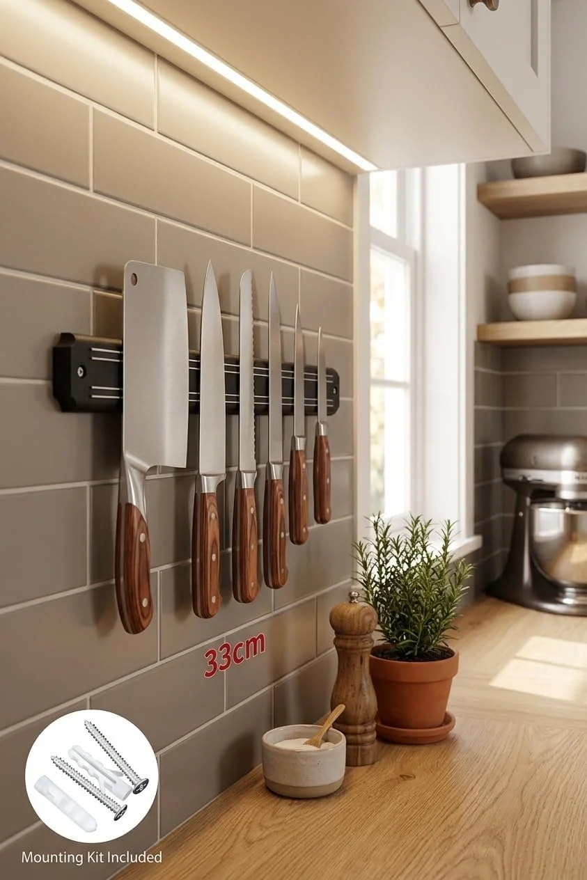 Lexroo 33 Cm Manyetik Bıçak Tutucu Metal Lexroo 33 Cm Manyetik Bıçak Tutucu Metal