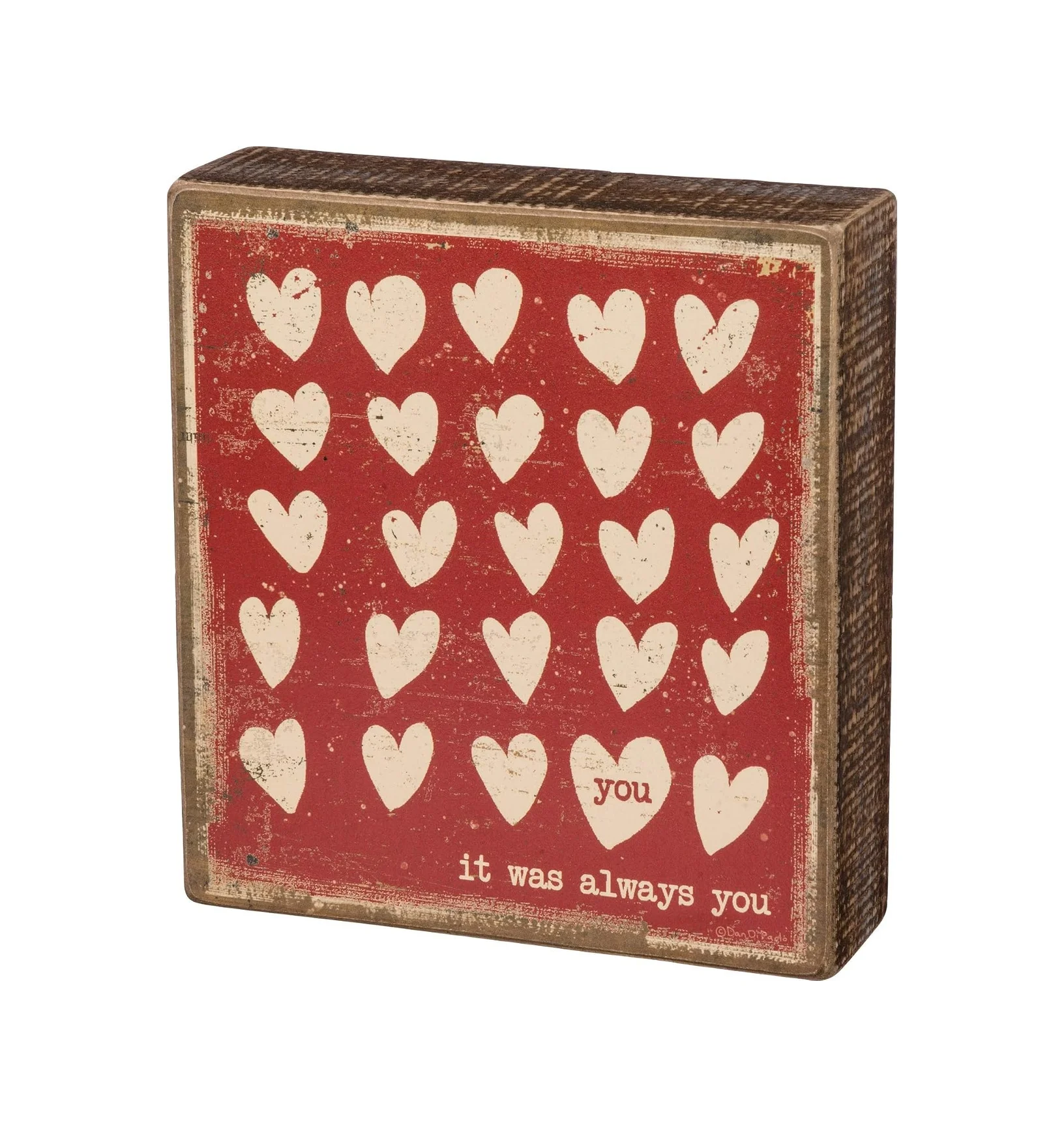 Lexroo 34732 Rustik Esinlenmiş Ahşap Kutu Tabelası, 15 X 15 Cm, It Was Always You Standart Lexroo 34732 Rustik Esinlenmiş Ahşap Kutu Tabelası, 15 X 15 Cm, It Was Always You Standart