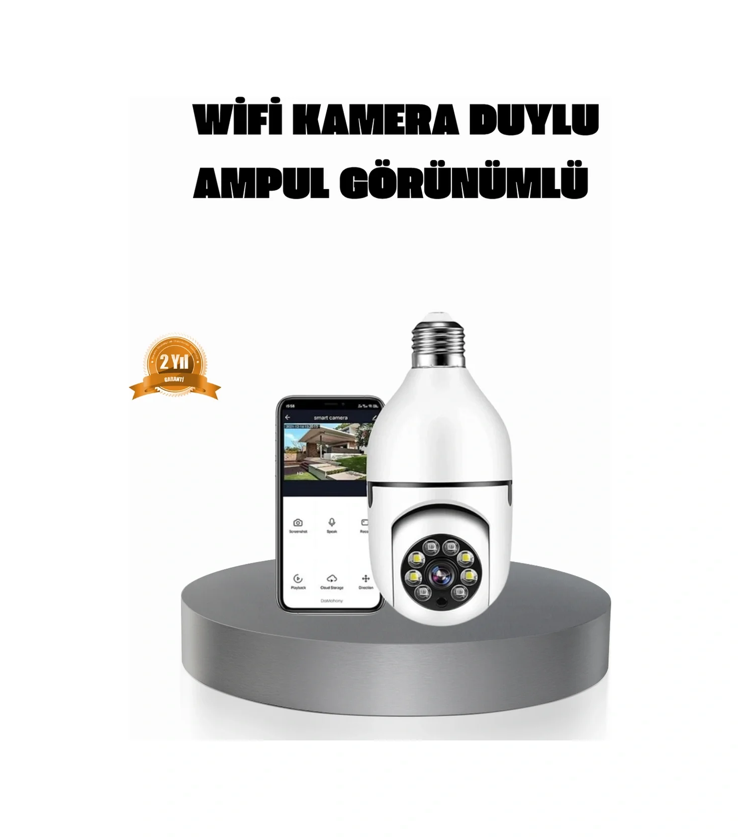 Lexroo 360 Akıllı Güvenlik Kamerası Duya Takılabilir, Wi-fi Bağlantılı, Hareket Sensörlü Lexroo 360 Akıllı Güvenlik Kamerası Duya Takılabilir, Wi-fi Bağlantılı, Hareket Sensörlü