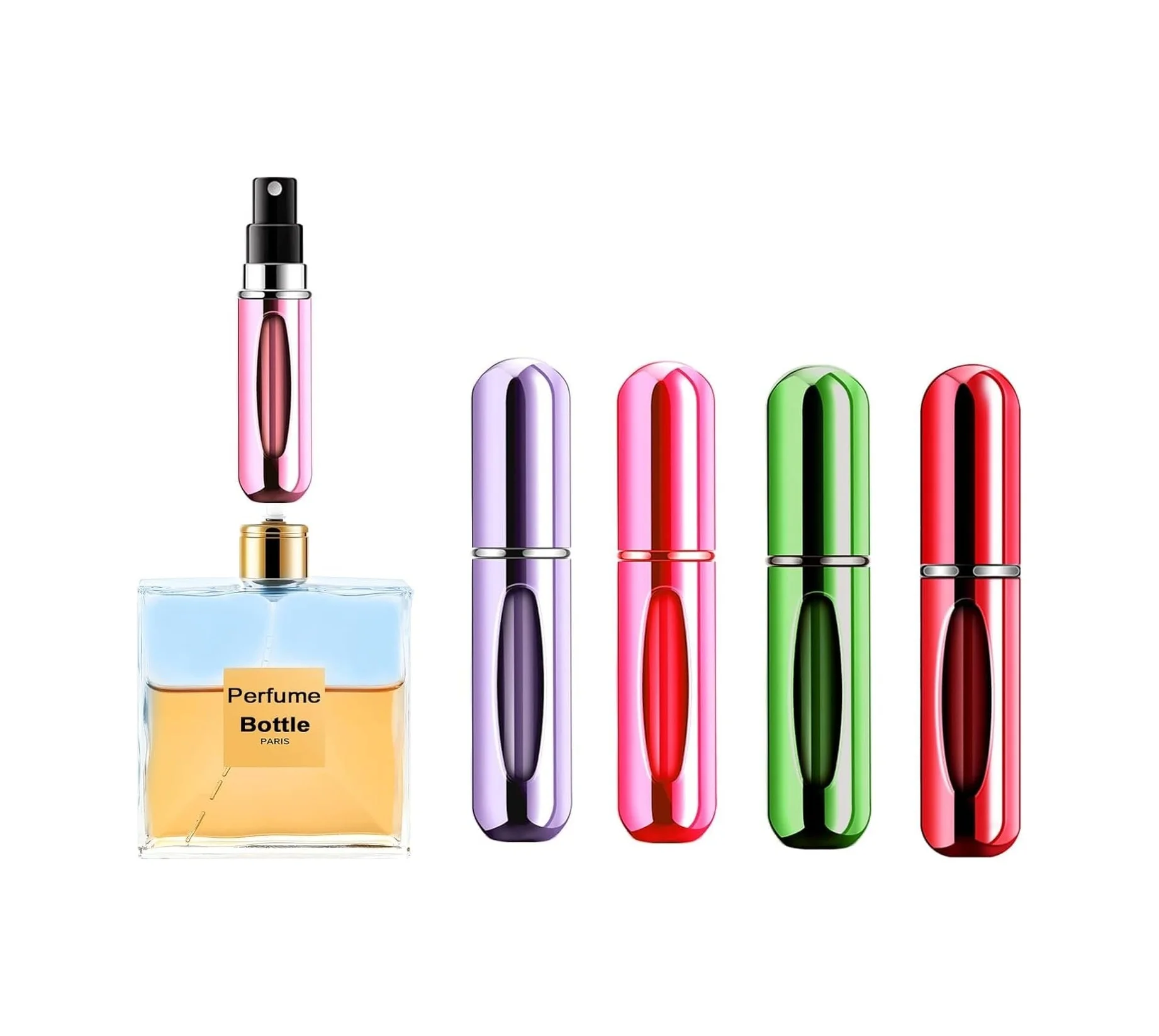 Lexroo 4 Adet Taşınabilir Mini Parfüm Atomizer Şişesi Diğer Lexroo 4 Adet Taşınabilir Mini Parfüm Atomizer Şişesi Diğer