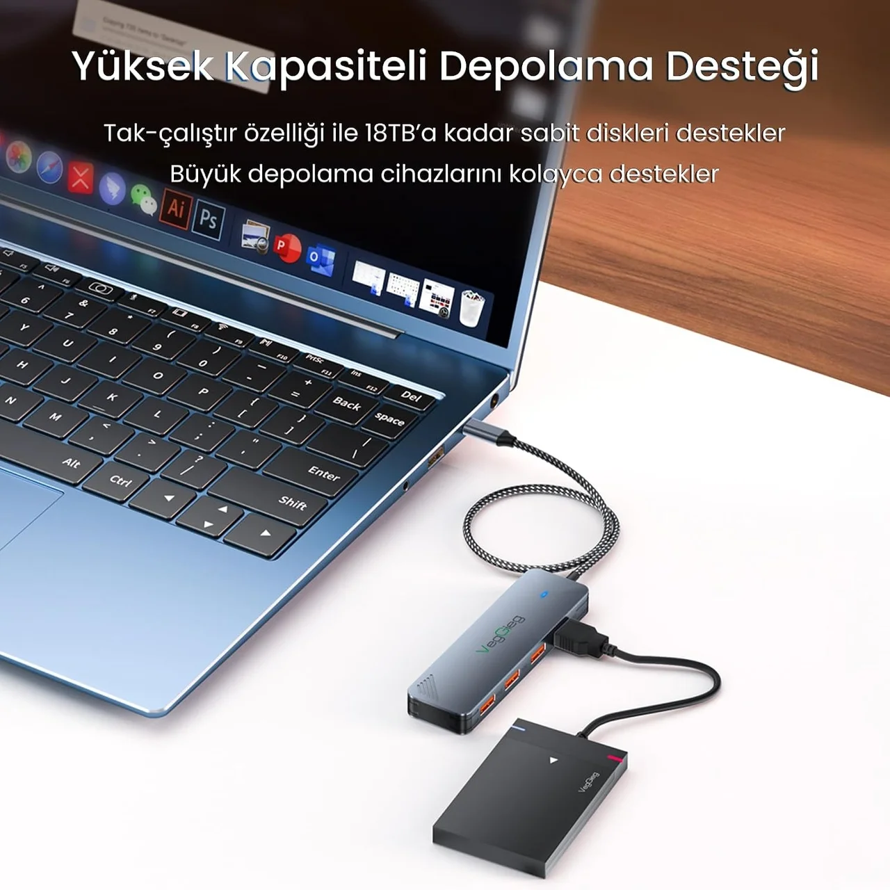 Lexroo 4 Portlu 10gbps Type-c To 2 Usb-a 2 Type-c Usb 3.2 Gen2 Usb Çoklayıcı Dönüştürücü Hub Lexroo 4 Portlu 10gbps Type-c To 2 Usb-a 2 Type-c Usb 3.2 Gen2 Usb Çoklayıcı Dönüştürücü Hub