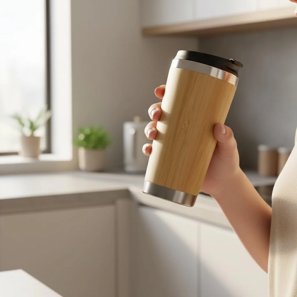 Lexroo 450 Ml Bambu Kaplama Tabanlı Çelik Termos Lexroo 450 Ml Bambu Kaplama Tabanlı Çelik Termos