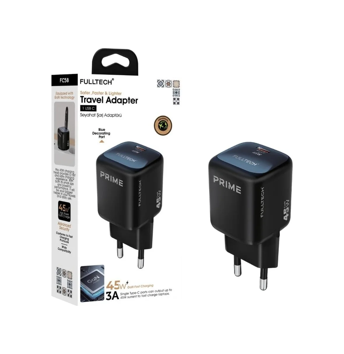Lexroo 45w Gan Hızlı Şarj Adaptörü, Hızlı Şarj Başlığı, Akım Korumalı Güç Adaptörü, Güçlü Performans Standart Lexroo 45w Gan Hızlı Şarj Adaptörü, Hızlı Şarj Başlığı, Akım Korumalı Güç Adaptörü, Güçlü Performans Standart