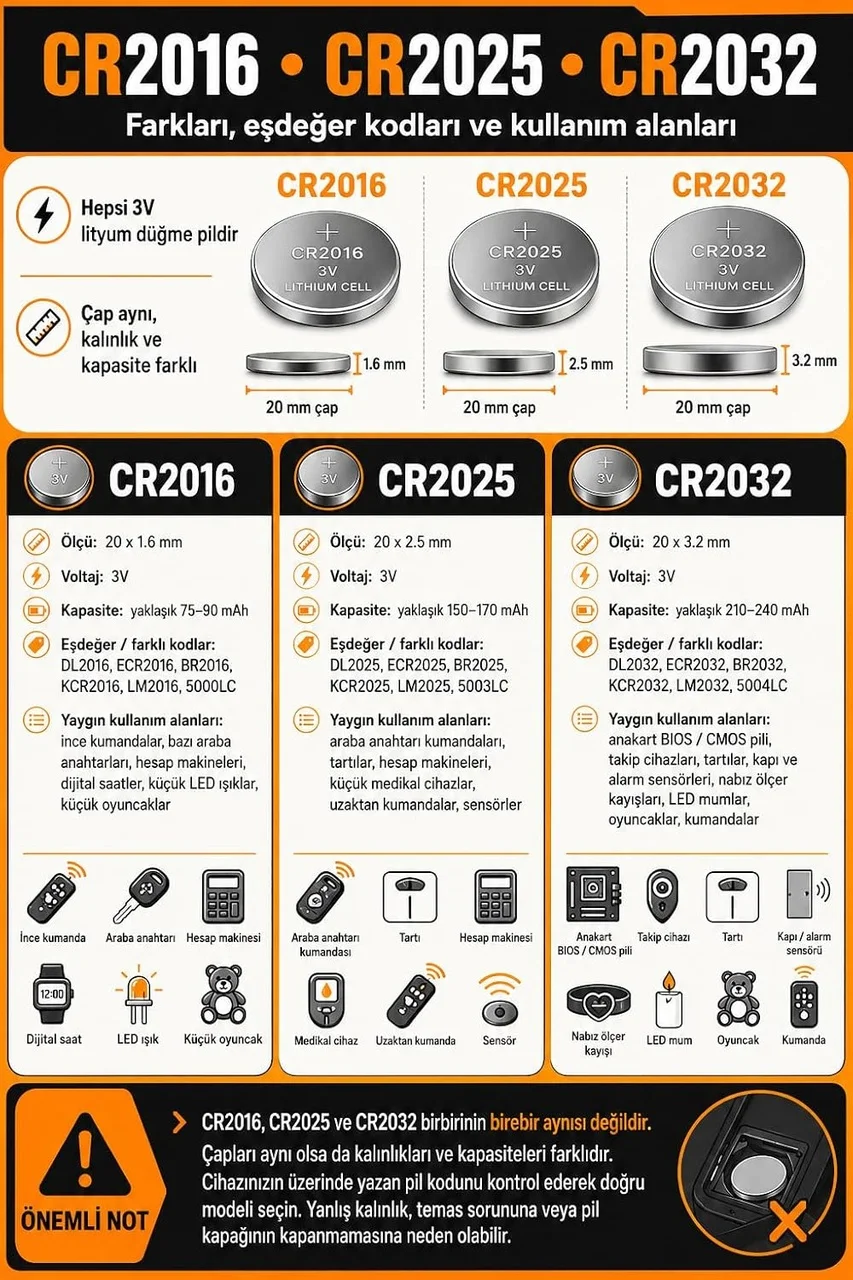 Lexroo 5 Adet Cr2025 Lityum Büyük Düğme Pil 3 Volt Araba Anahtarı Tartı Kumanda Sensör Pili Lexroo 5 Adet Cr2025 Lityum Büyük Düğme Pil 3 Volt Araba Anahtarı Tartı Kumanda Sensör Pili