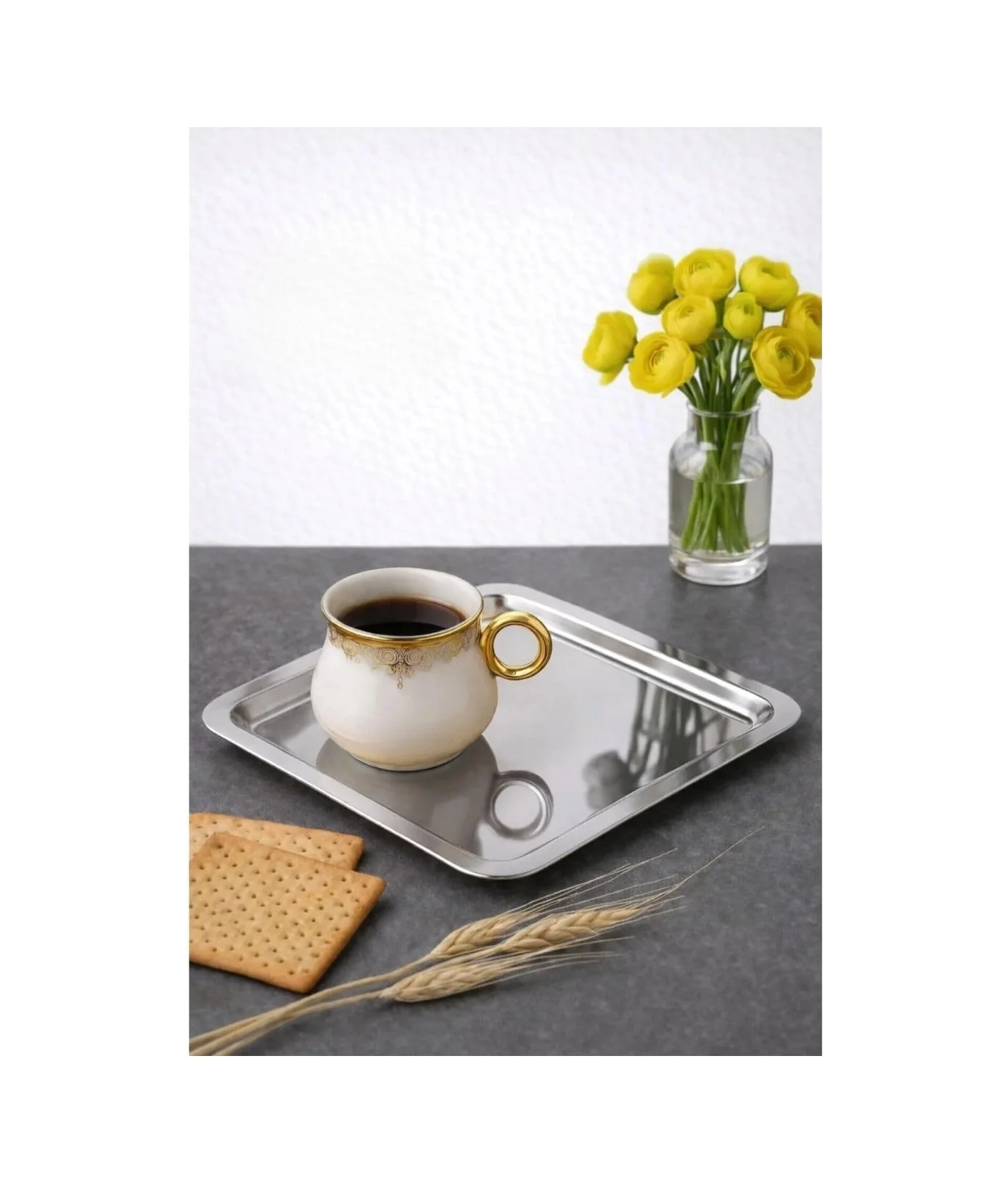 Lexroo 6 Adet Lüx Kare Paslanmaz Çelik Sunum Tepsini 21x21cm Kahve Servis Sunum Tepsisi & Tabağı Çok Renkli Lexroo 6 Adet Lüx Kare Paslanmaz Çelik Sunum Tepsini 21x21cm Kahve Servis Sunum Tepsisi & Tabağı Çok Renkli