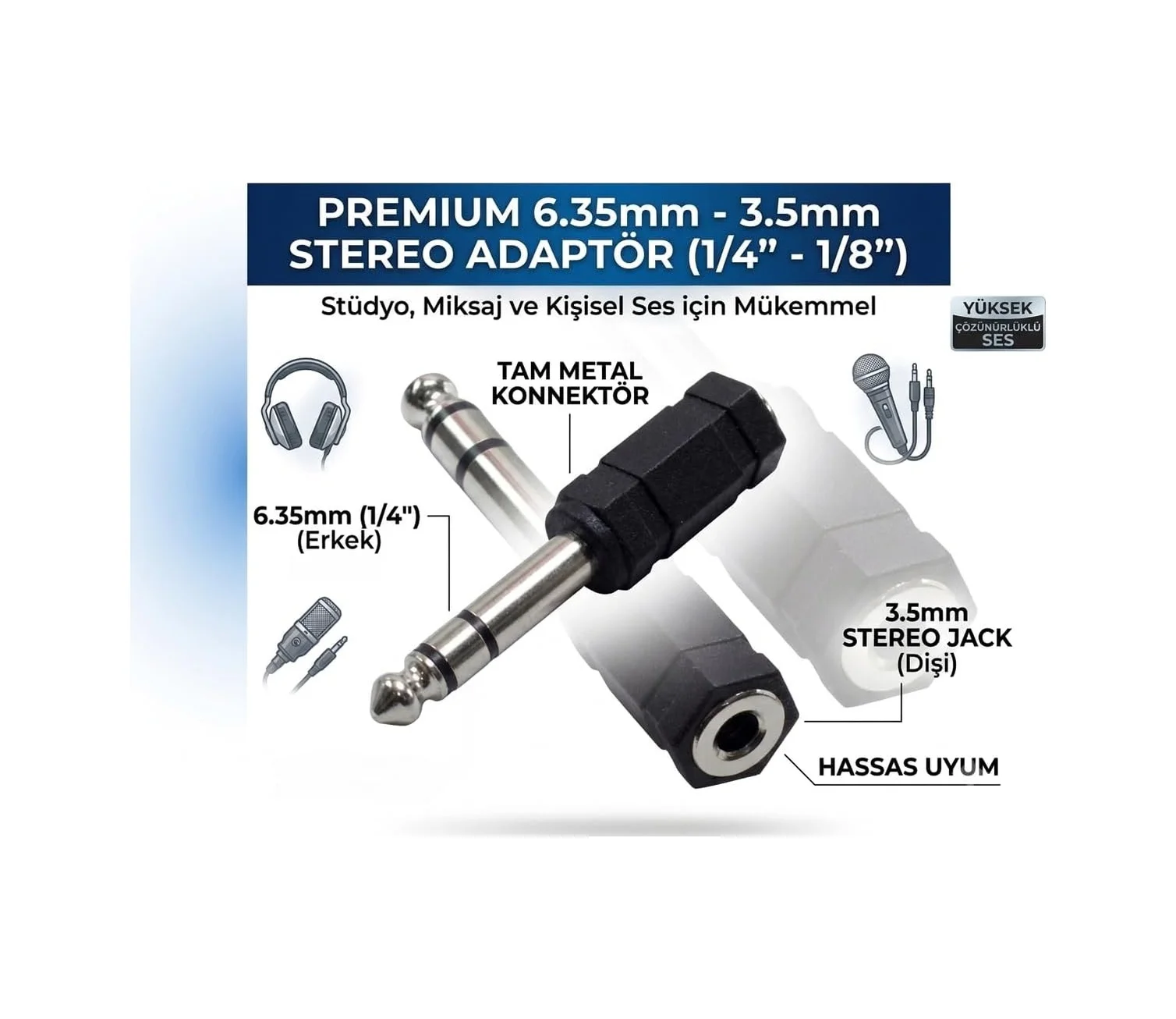 Lexroo 6.3 Mm Stereo Erkek Standart Lexroo 6.3 Mm Stereo Erkek Standart