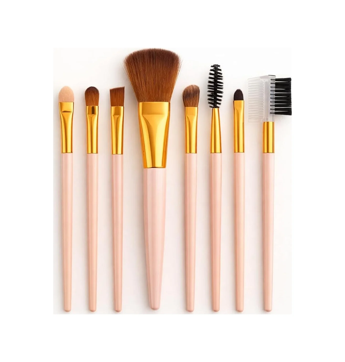 Lexroo 8 Adet Makyaj Fırça Seti Profesyonel Fondöten Pudra Allık Far Kaş Eyeliner Fırçası Yumuşak Lexroo 8 Adet Makyaj Fırça Seti Profesyonel Fondöten Pudra Allık Far Kaş Eyeliner Fırçası Yumuşak