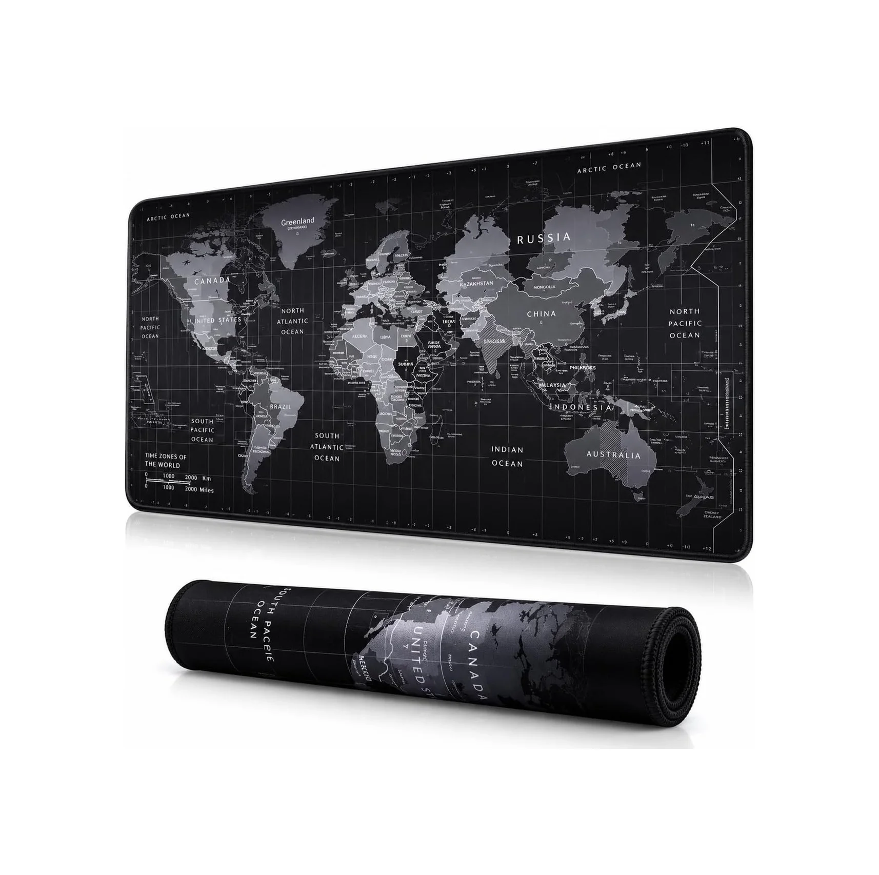 Lexroo 90x40 Cm Mouse Pad, Dünya Haritası Desenli Büyük Mouse Pad, Kaymaz Kauçuk Tabanlı Standart Lexroo 90x40 Cm Mouse Pad, Dünya Haritası Desenli Büyük Mouse Pad, Kaymaz Kauçuk Tabanlı Standart
