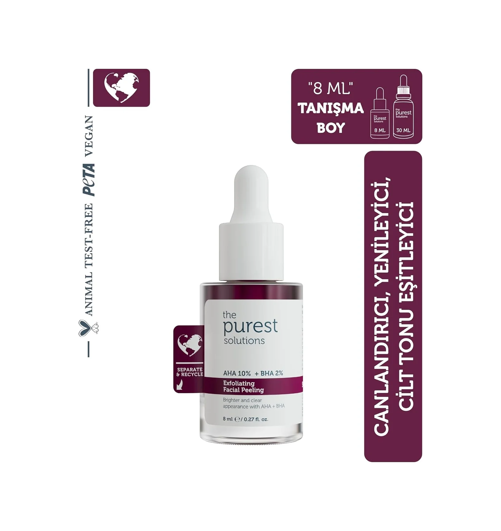Lexroo Aha & Bha Canlandırıcı Ve Cilt Tonu Eşitleyici Kırmızı Peeling Cilt Serumu, Seyahat Boy 8 Ml Lexroo Aha & Bha Canlandırıcı Ve Cilt Tonu Eşitleyici Kırmızı Peeling Cilt Serumu, Seyahat Boy 8 Ml