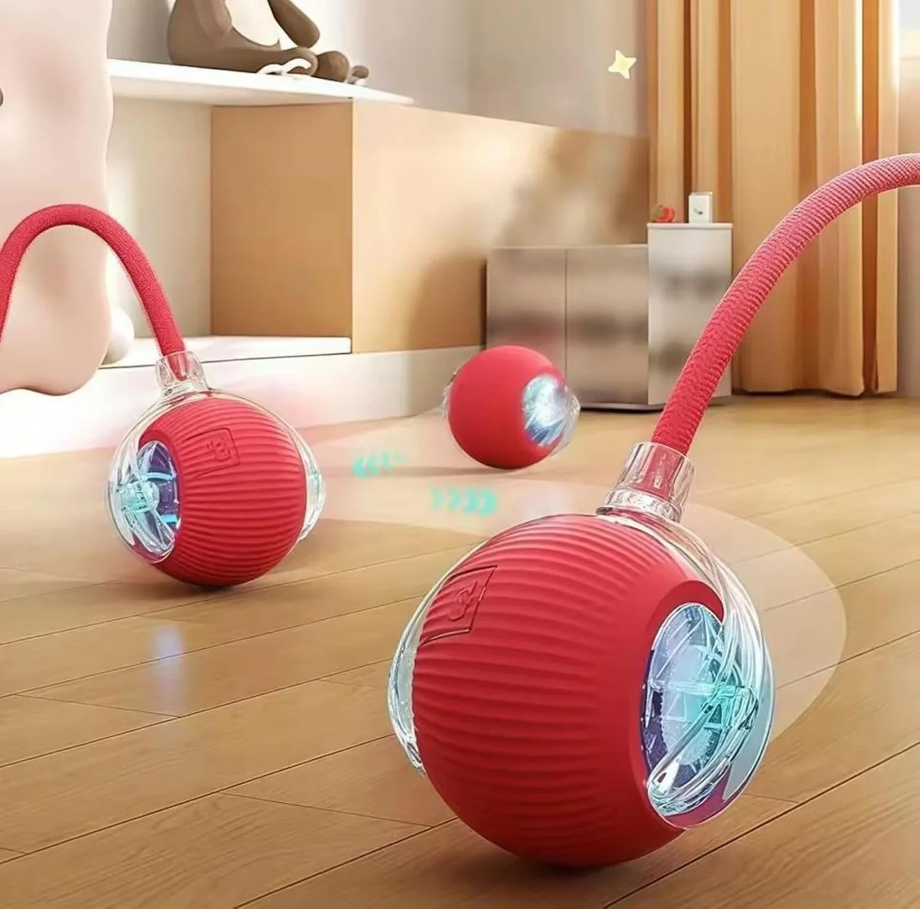Lexroo Akıllı Kedi Oyuncağı, Otomatik Yuvarlanan İnteraktif Top, Hareketli Kuyruk, Usb Şarjlı - Görsel 2