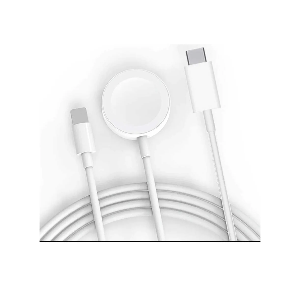 Lexroo Akıllı Saat Wireless To Lightning Type-c Şarj Kablosu 1.2m - Beyaz Lexroo Akıllı Saat Wireless To Lightning Type-c Şarj Kablosu 1.2m - Beyaz