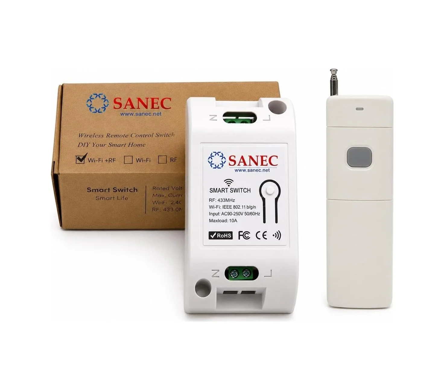 Lexroo Akıllı Wifi + Rf 433mhz Tek Kanallı 10a Röle Modülü Standart Lexroo Akıllı Wifi + Rf 433mhz Tek Kanallı 10a Röle Modülü Standart