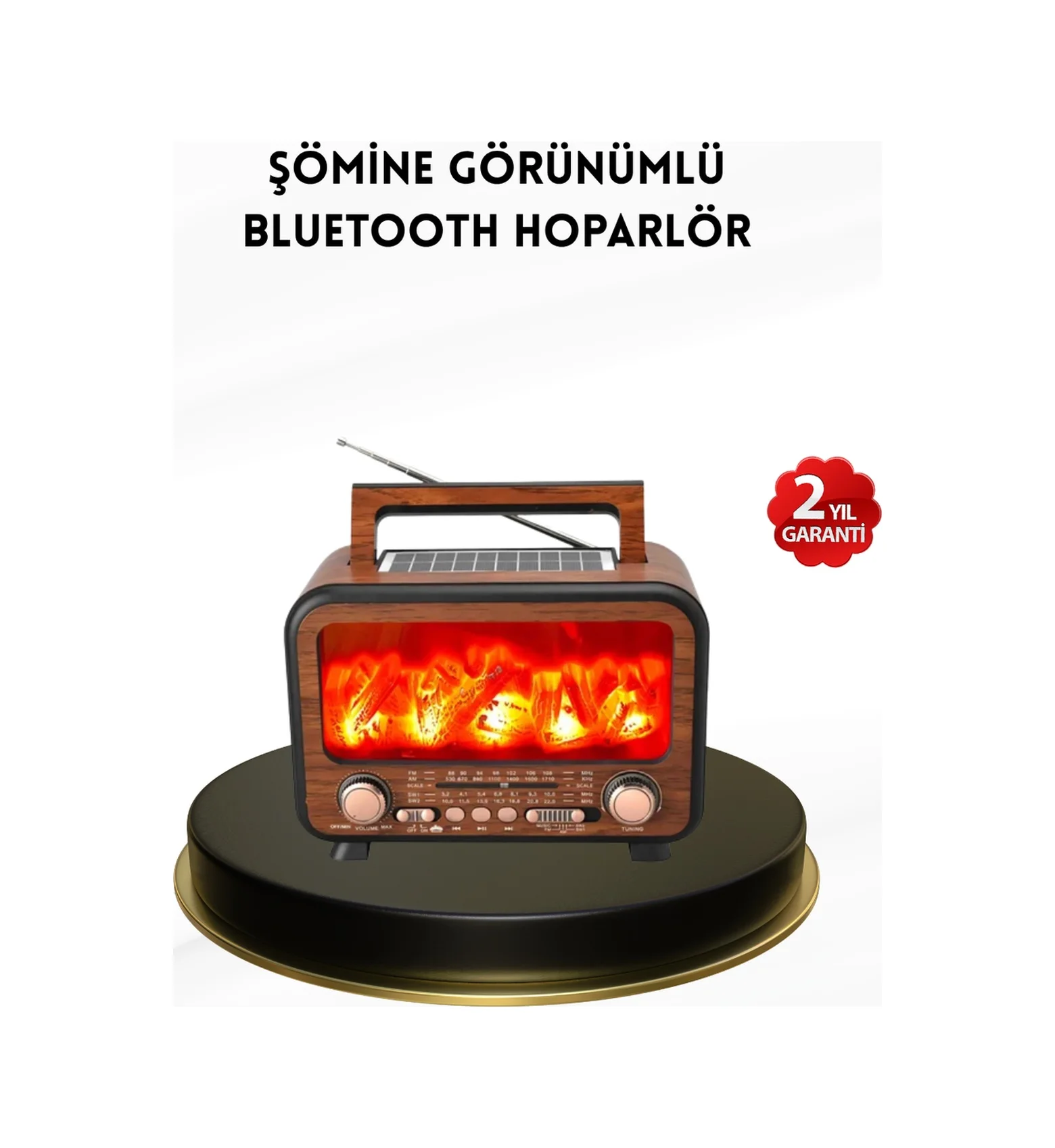 Lexroo Alev Işığı Efektli Solar Bluetooth Hoparlör Radyo Destekli Taşınabilir Model Lexroo Alev Işığı Efektli Solar Bluetooth Hoparlör Radyo Destekli Taşınabilir Model