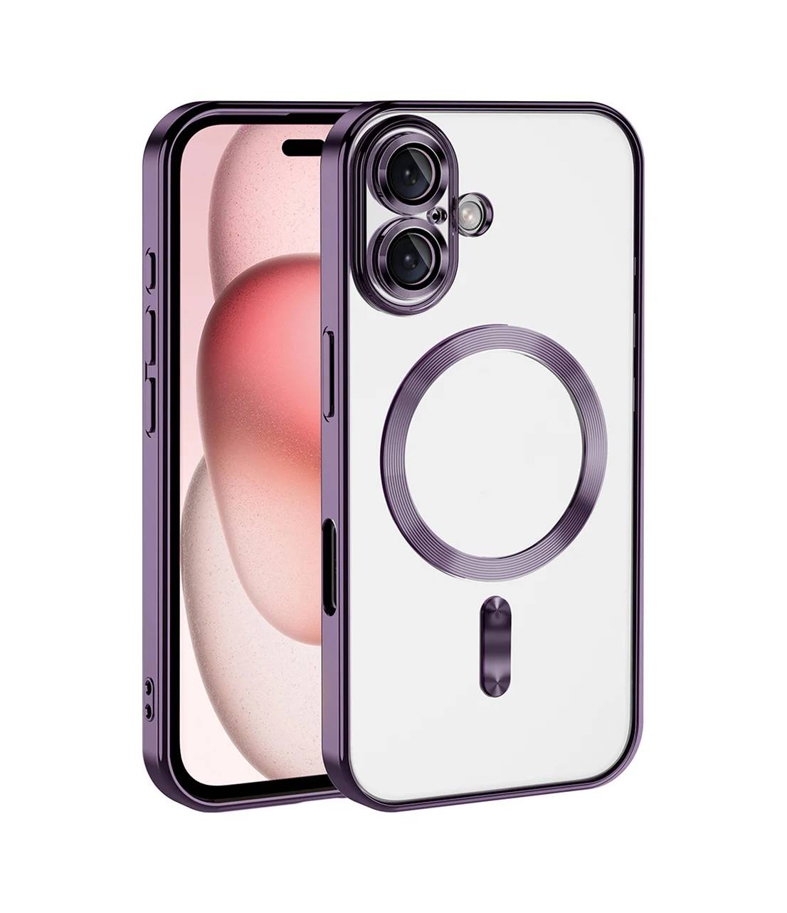 Lexroo Apple iPhone Uyumlu 16 Plus Kılıf Kamera Korumalı M-safe Wireless Şarj Özellikli Demre Kılıf - Derin Mor Lexroo Apple iPhone Uyumlu 16 Plus Kılıf Kamera Korumalı M-safe Wireless Şarj Özellikli Demre Kılıf - Derin Mor