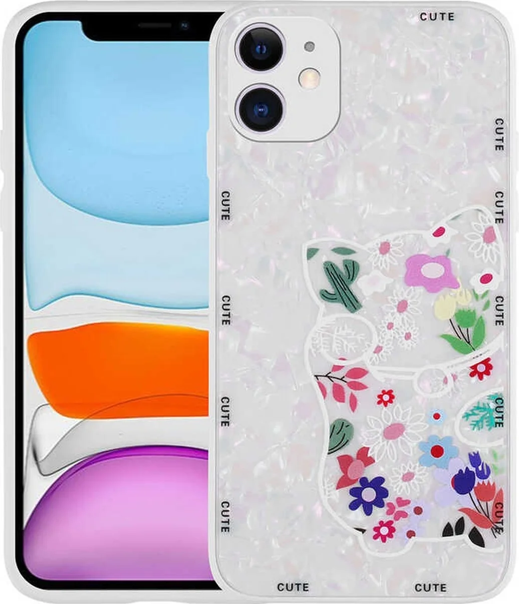 Lexroo Apple iPhone Uyumlu 11 Kılıf Desenli Sert Silikon Mumila Kılıf - White Cat Çok Renkli Lexroo Apple iPhone Uyumlu 11 Kılıf Desenli Sert Silikon Mumila Kılıf - White Cat Çok Renkli