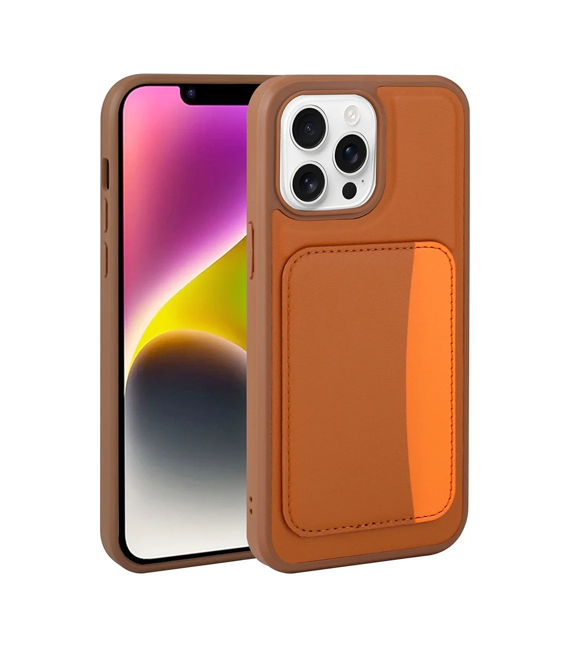 Lexroo Apple iPhone Uyumlu 16 Pro Kılıf Kartlıklı X-kart Silikon Kılıf - Kahverengi Lexroo Apple iPhone Uyumlu 16 Pro Kılıf Kartlıklı X-kart Silikon Kılıf - Kahverengi
