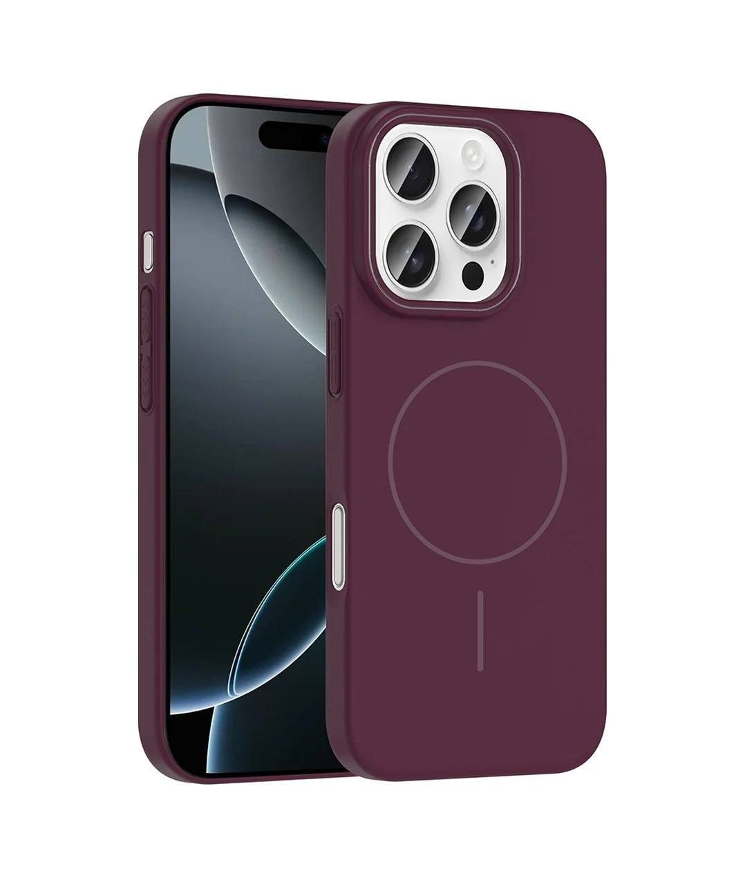 Lexroo Apple iPhone Uyumlu 16 Pro Max Kılıf M-safe Şarj Özellikli Ruby Sert Kılıf - Mürdüm Çok Renkli Lexroo Apple iPhone Uyumlu 16 Pro Max Kılıf M-safe Şarj Özellikli Ruby Sert Kılıf - Mürdüm Çok Renkli