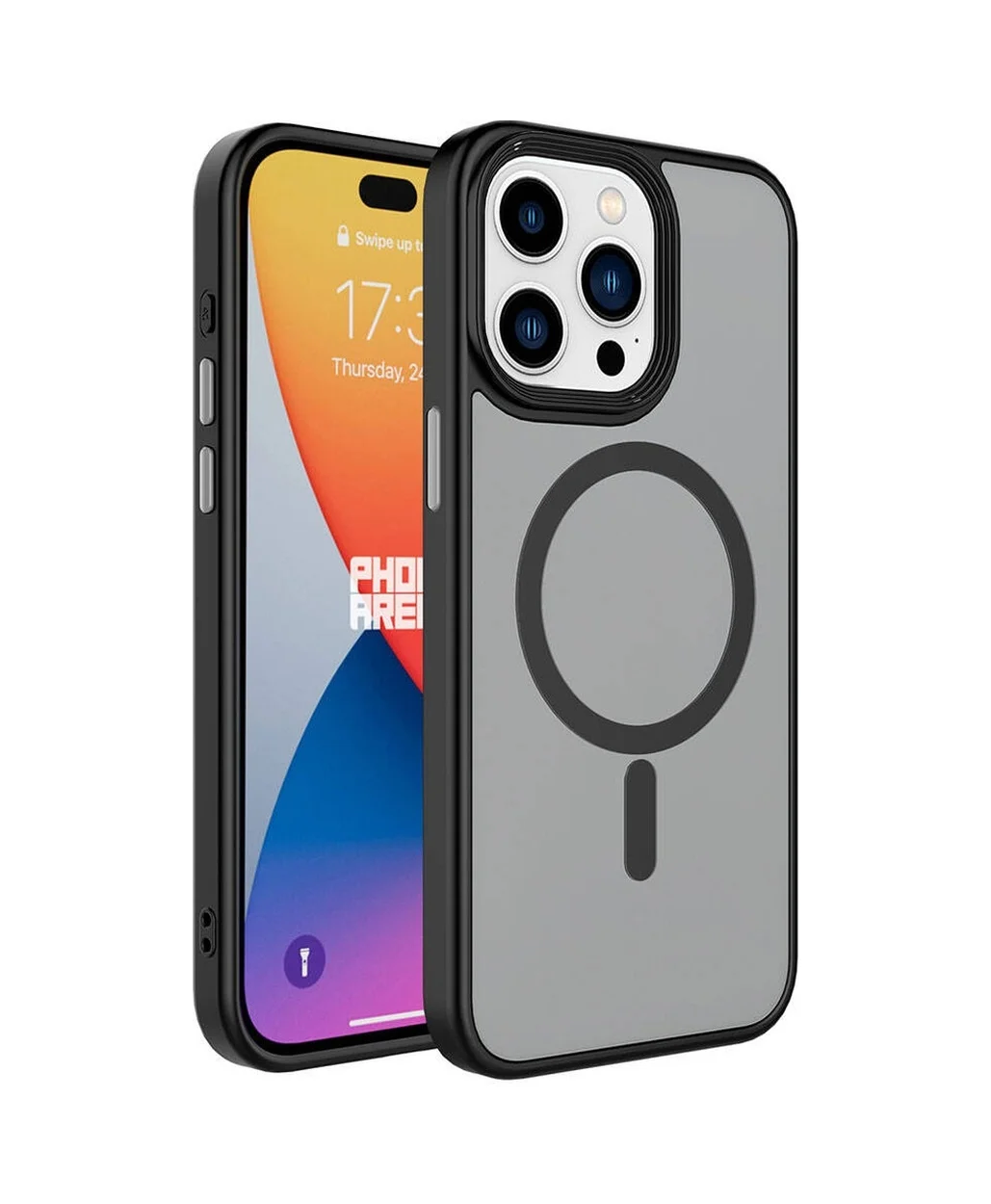 Lexroo Apple iPhone Uyumlu 15 Pro Kılıf Mat Arka Yüzey Wireless Şarj Özellikli Flet M-safe Kılıf - Siyah Lexroo Apple iPhone Uyumlu 15 Pro Kılıf Mat Arka Yüzey Wireless Şarj Özellikli Flet M-safe Kılıf - Siyah