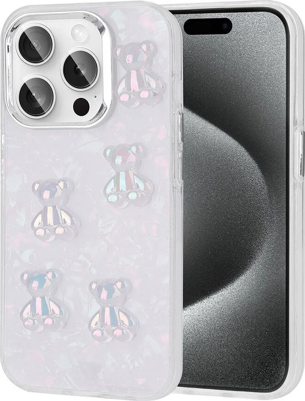 Lexroo Apple iPhone Uyumlu 15 Pro Max Kılıf Kabartma Figürlü Parlak Eralli Silikon Kılıf - Ayı Çok Renkli Lexroo Apple iPhone Uyumlu 15 Pro Max Kılıf Kabartma Figürlü Parlak Eralli Silikon Kılıf - Ayı Çok Renkli