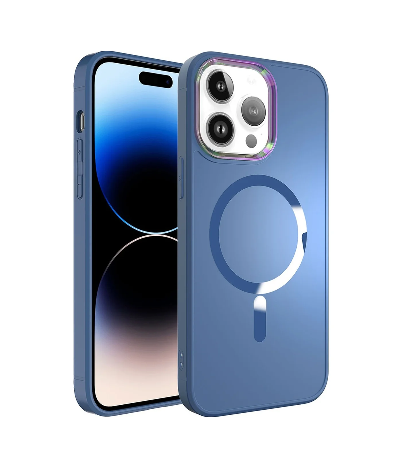 Lexroo Apple iPhone Uyumlu 14 Pro Max Kılıf M-safe Wireless Şarj Özellikli Stil Kılıf - Sierra Mavi Lexroo Apple iPhone Uyumlu 14 Pro Max Kılıf M-safe Wireless Şarj Özellikli Stil Kılıf - Sierra Mavi