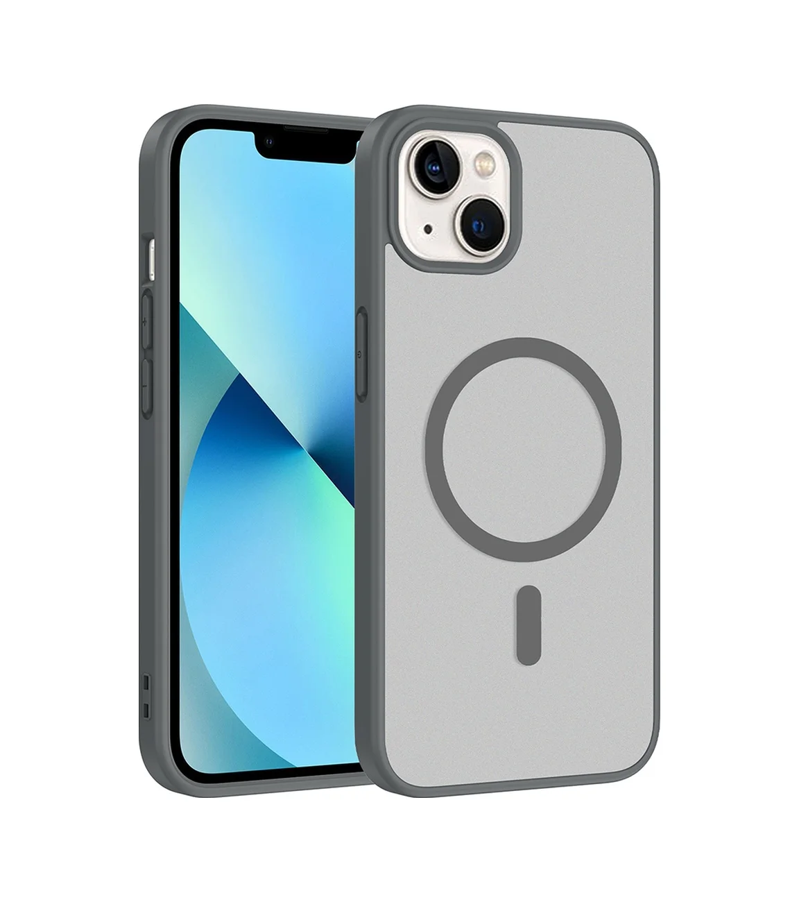 Lexroo Apple iPhone Uyumlu 14 Kılıf M-safe Şarj Özellikli Babet Kılıf - Gri Lexroo Apple iPhone Uyumlu 14 Kılıf M-safe Şarj Özellikli Babet Kılıf - Gri
