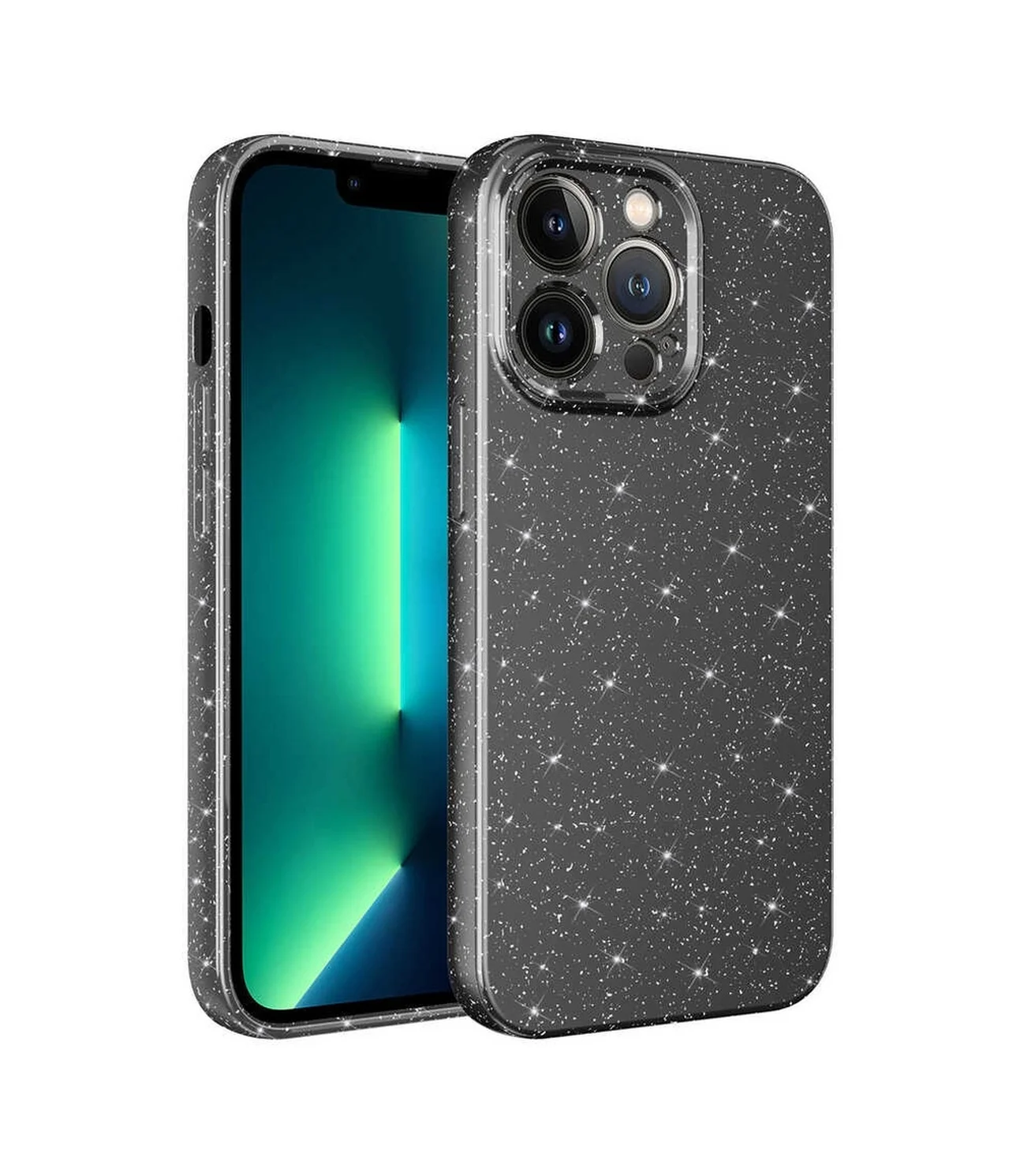 Lexroo Apple iPhone Uyumlu 12 Pro Max Kılıf Kamera Korumalı Simli Lüks Koton Kılıf - Gri Lexroo Apple iPhone Uyumlu 12 Pro Max Kılıf Kamera Korumalı Simli Lüks Koton Kılıf - Gri